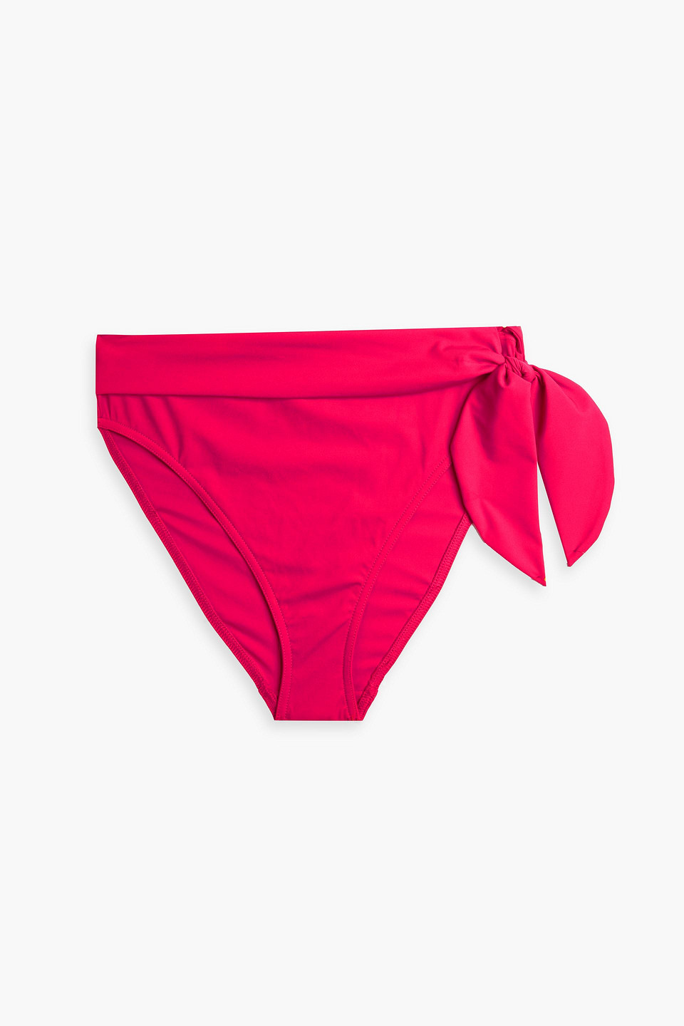 Zimmermann Bow-detailed High-rise Bikini Briefs In Fuchsia