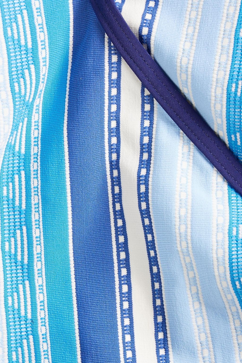 LEMLEM Eshal wrap-effect stretch-jacquard swimsuit