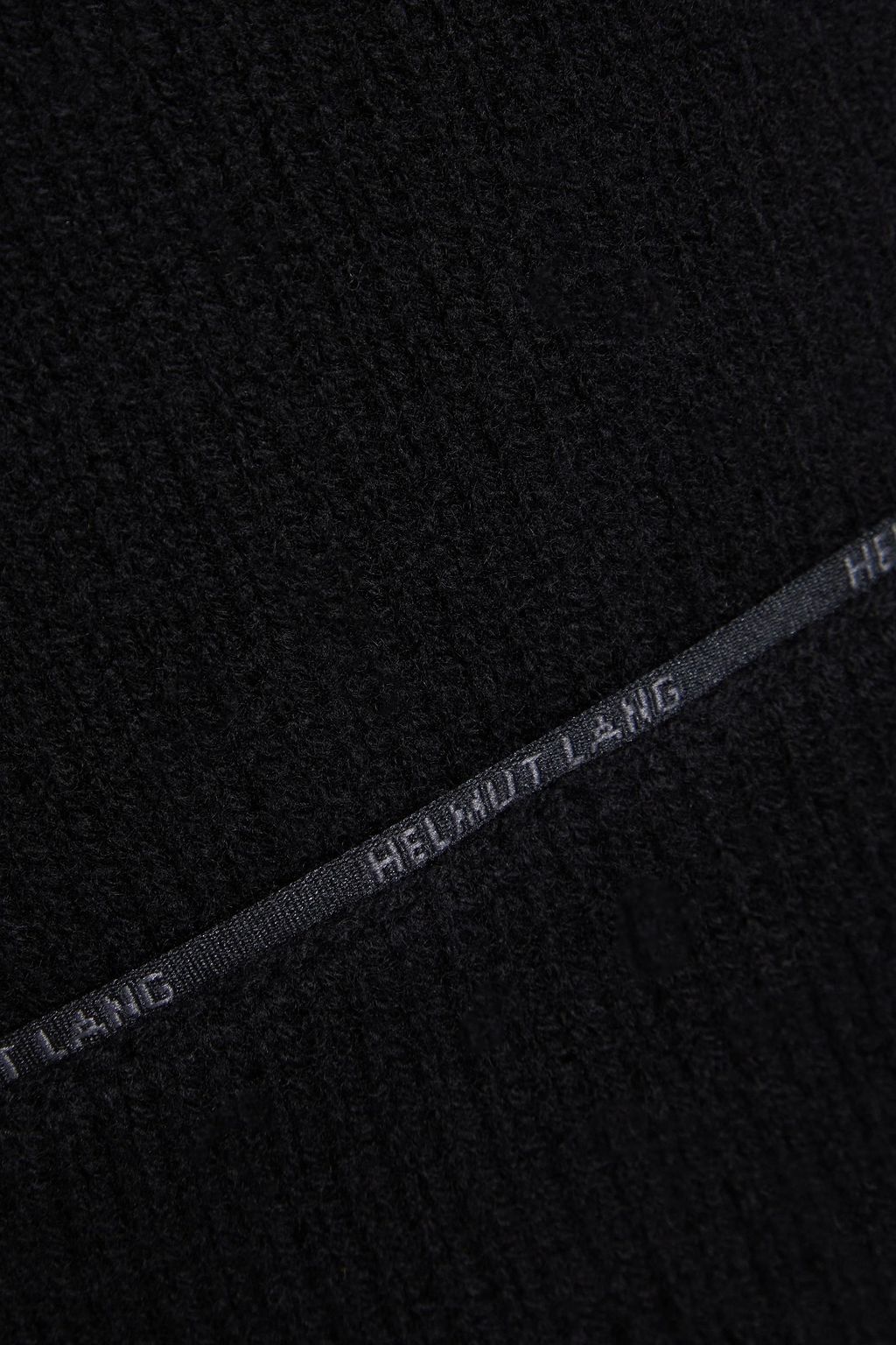 HELMUT LANG Logo jacquard-trimmed wool bustier top