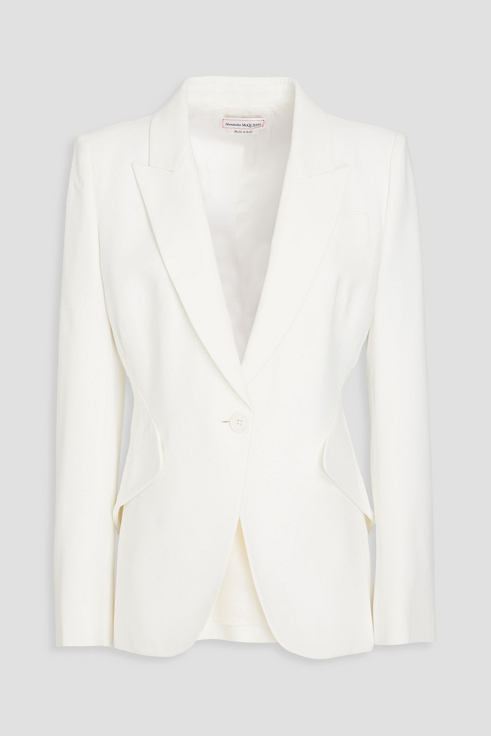 Alexander Mcqueen Crepe Blazer In White