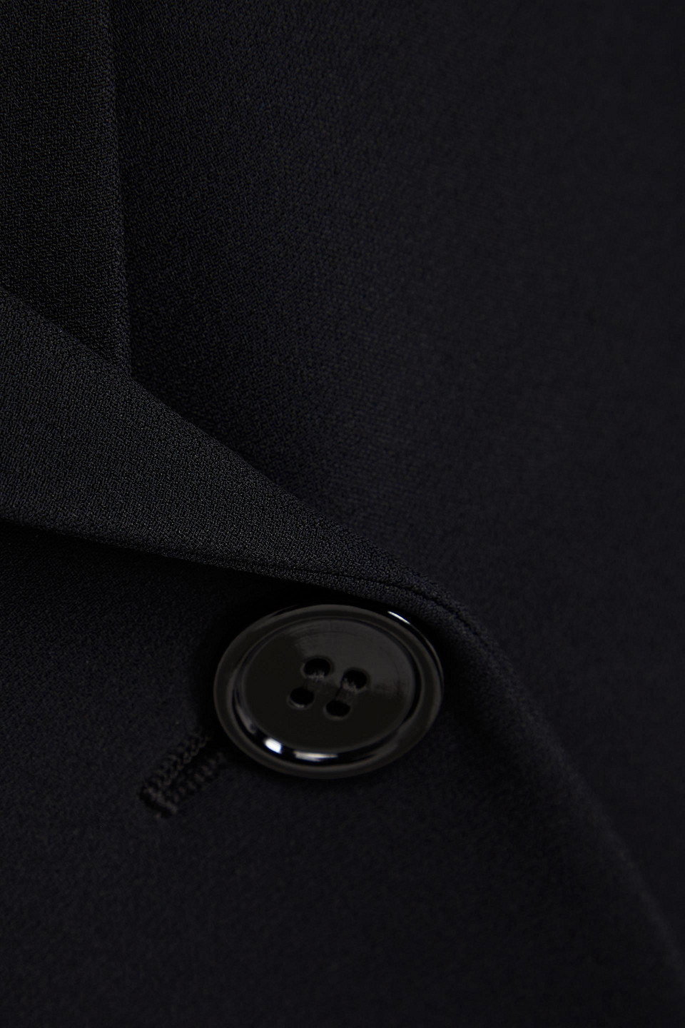 Alexander Mcqueen Crepe Blazer In Black