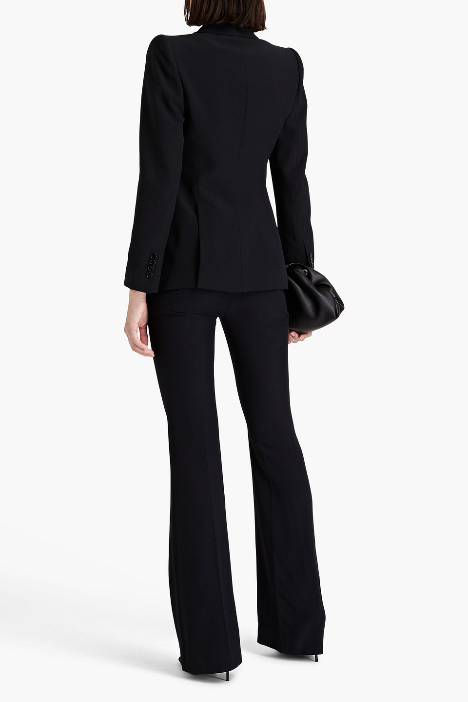 Alexander Mcqueen Crepe Blazer In Black