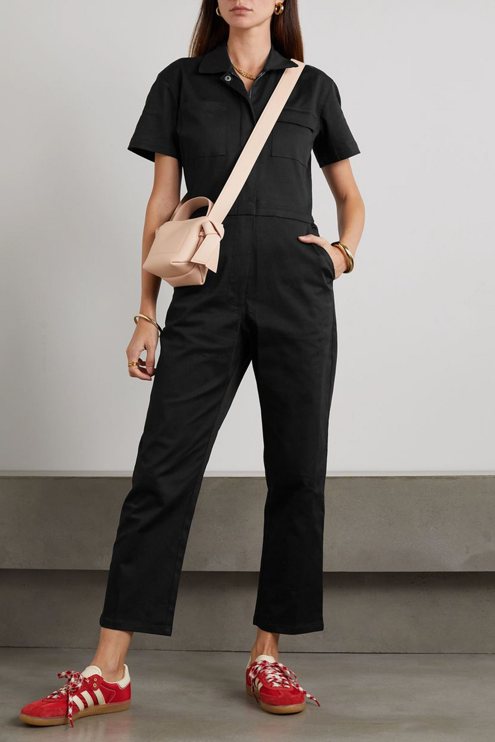 RIVET UTILITY Worker cotton-blend twill jumpsuit