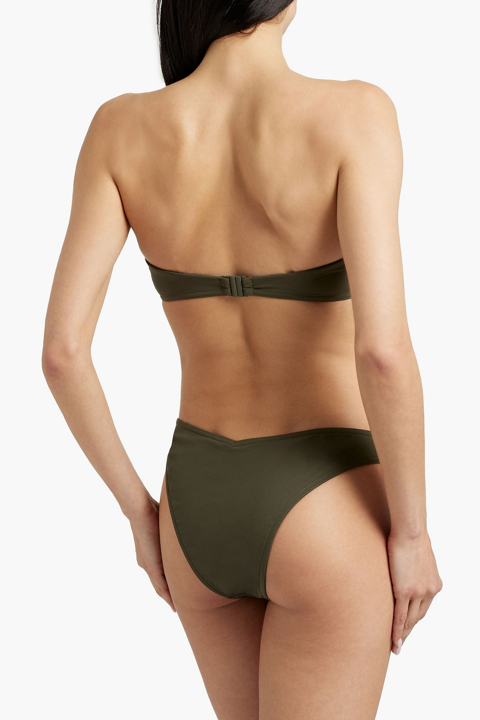 Shop Zimmermann Bandeau Bikini Top In Army Green