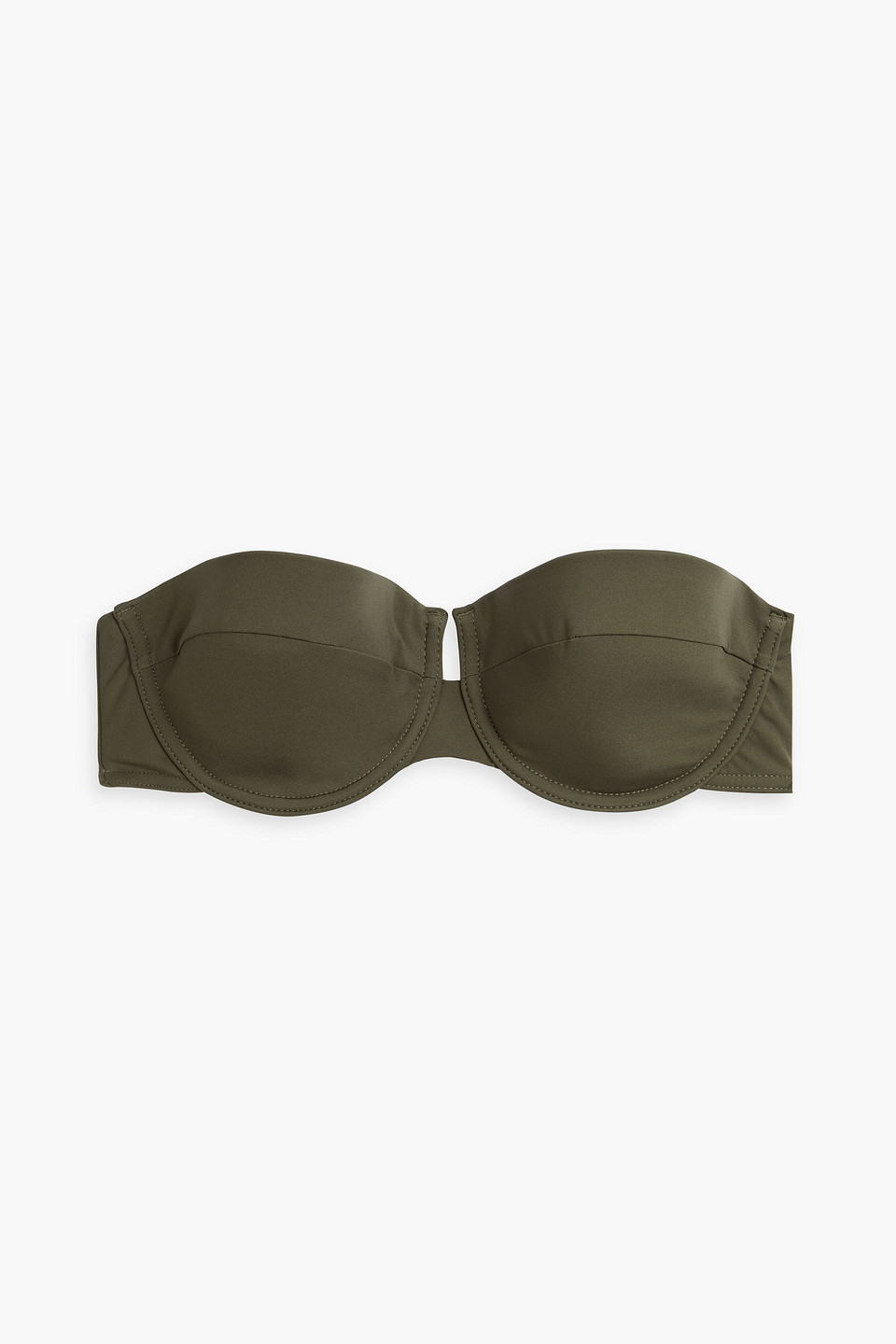 Zimmermann Separates Sculpt Bandeau Bikini Top In Army Green