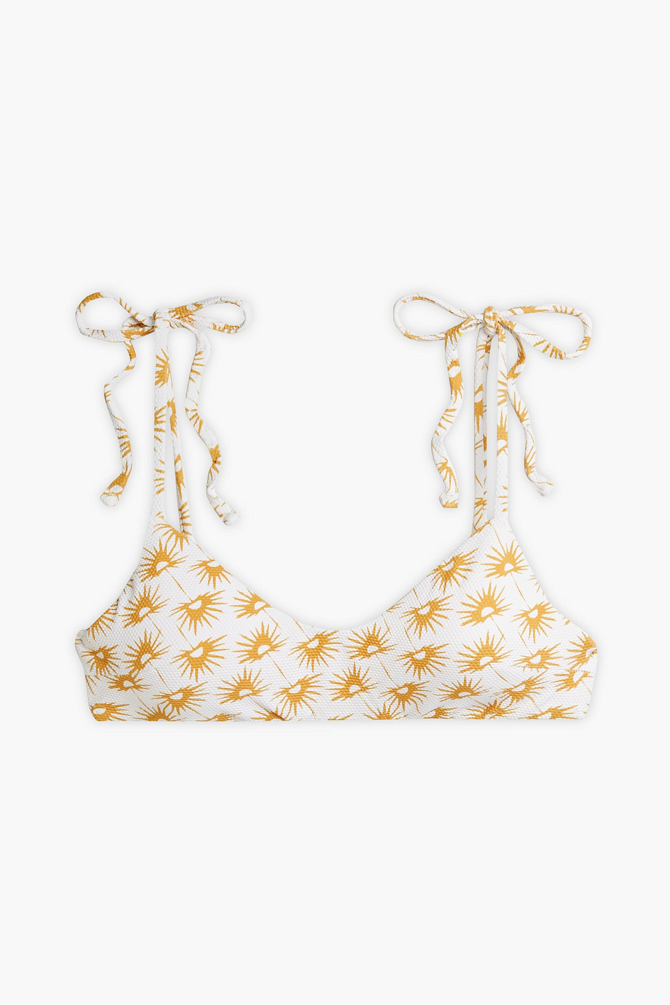 Eberjey Dylan Printed Bikini Top In White