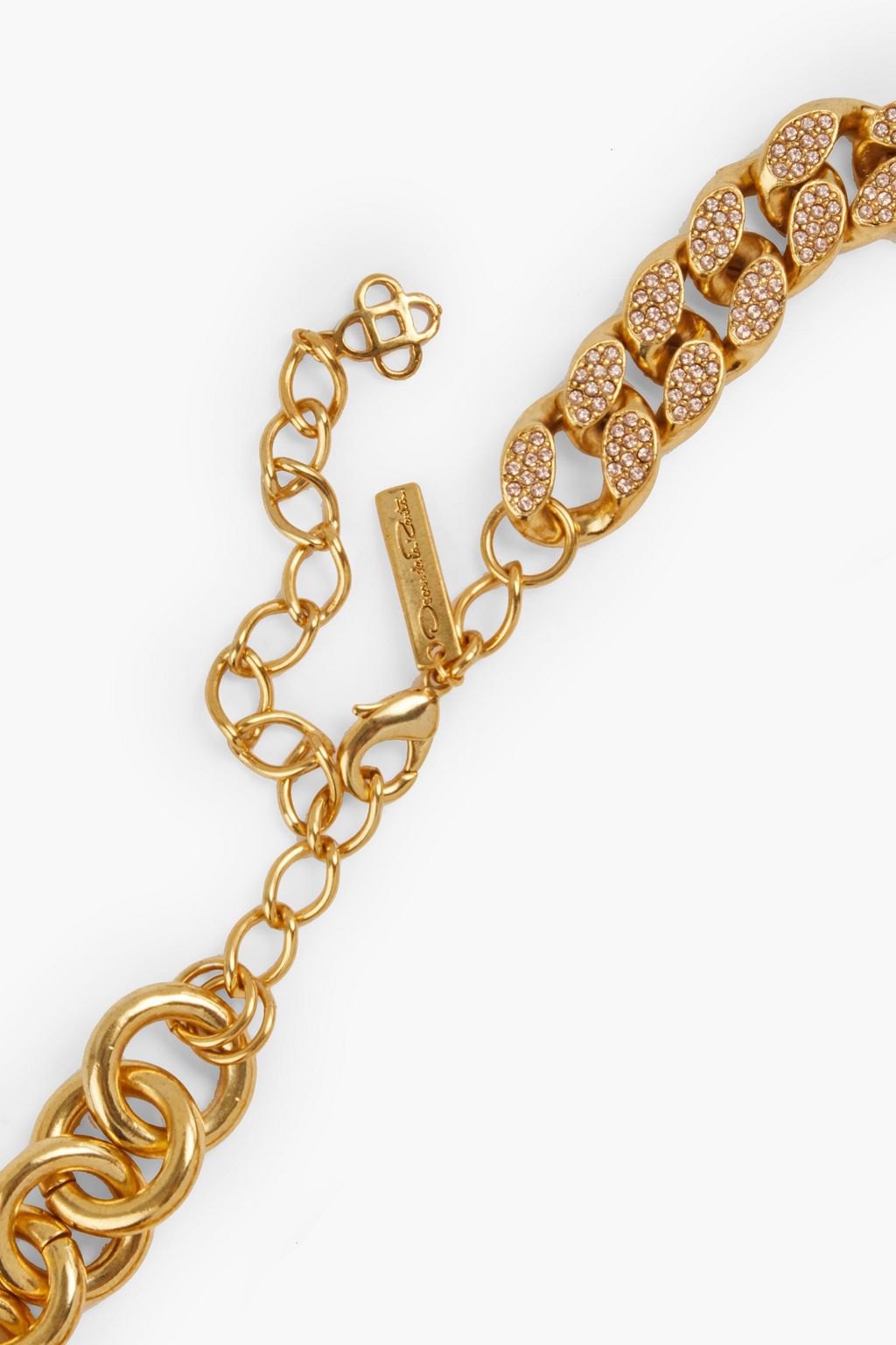 OSCAR DE LA RENTA Gold-tone crystal necklace