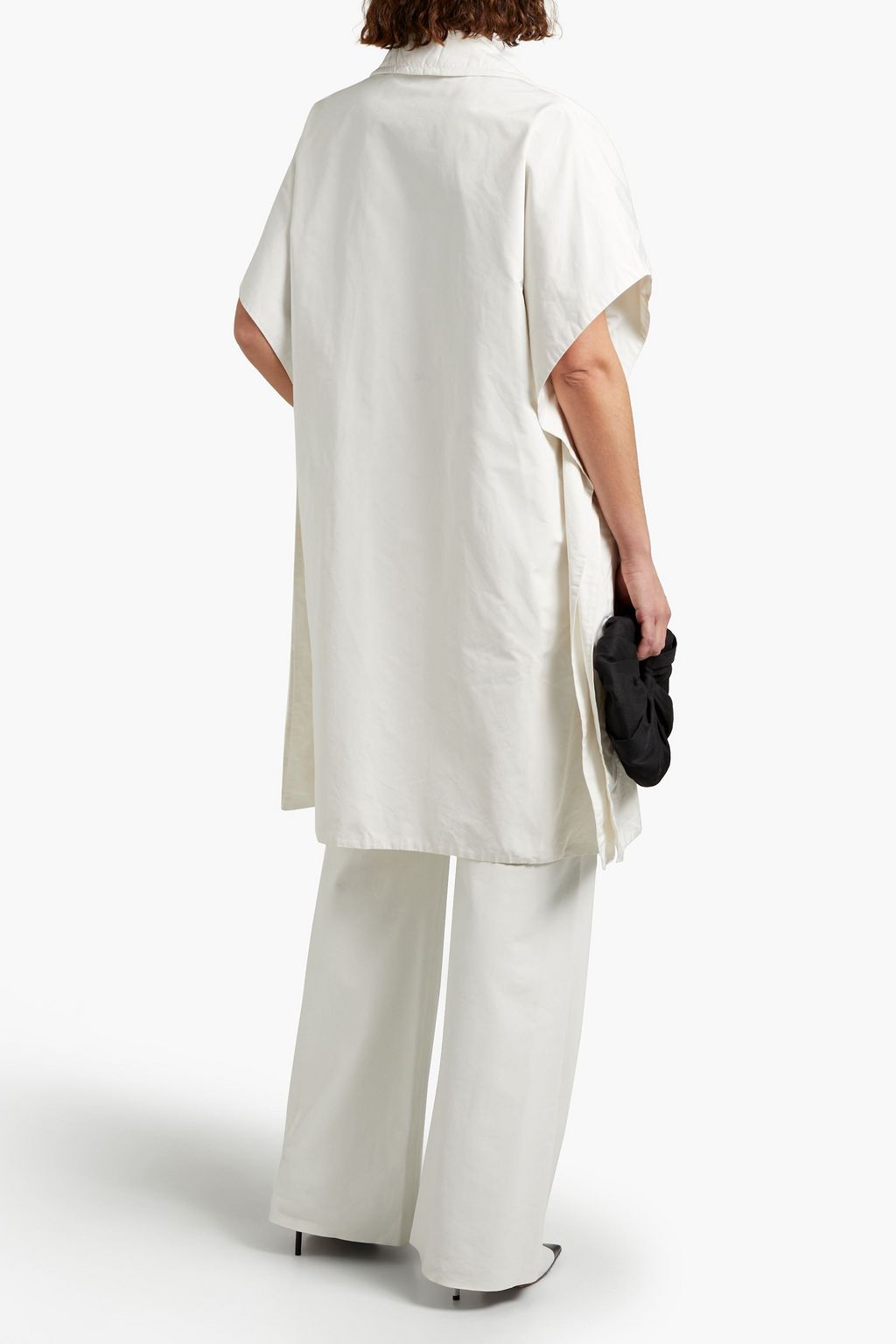 BRUNELLO CUCINELLI Double-breasted belted shell coat