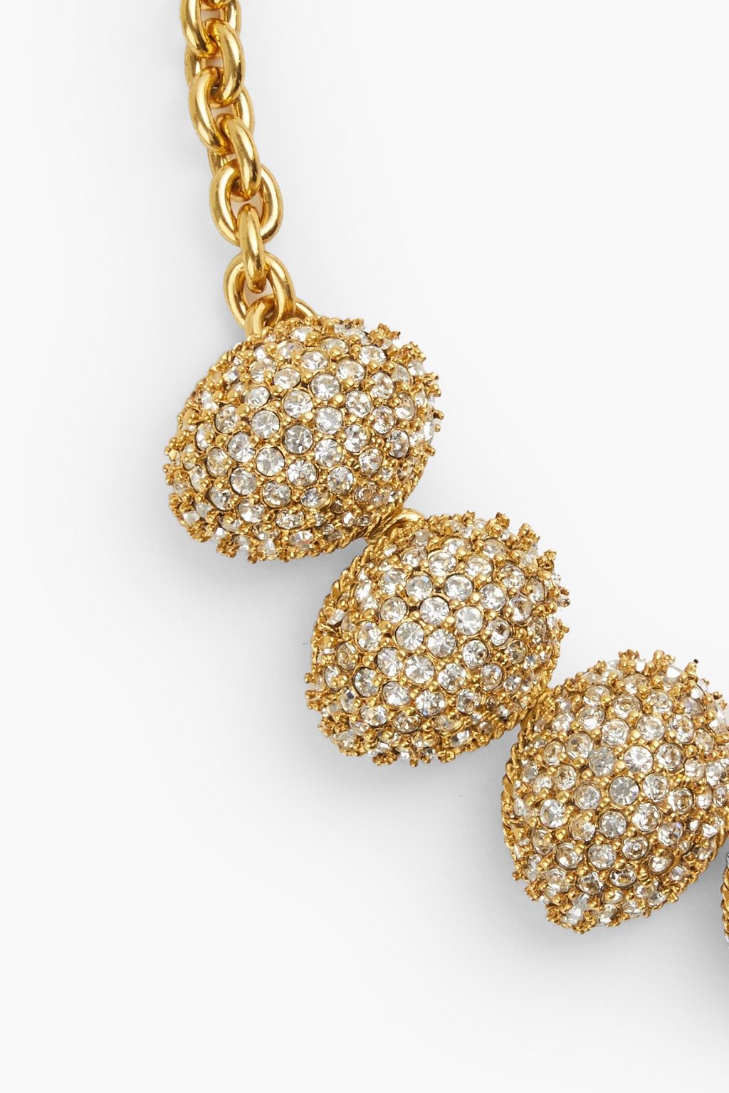 OSCAR DE LA RENTA Gold-tone crystal necklace