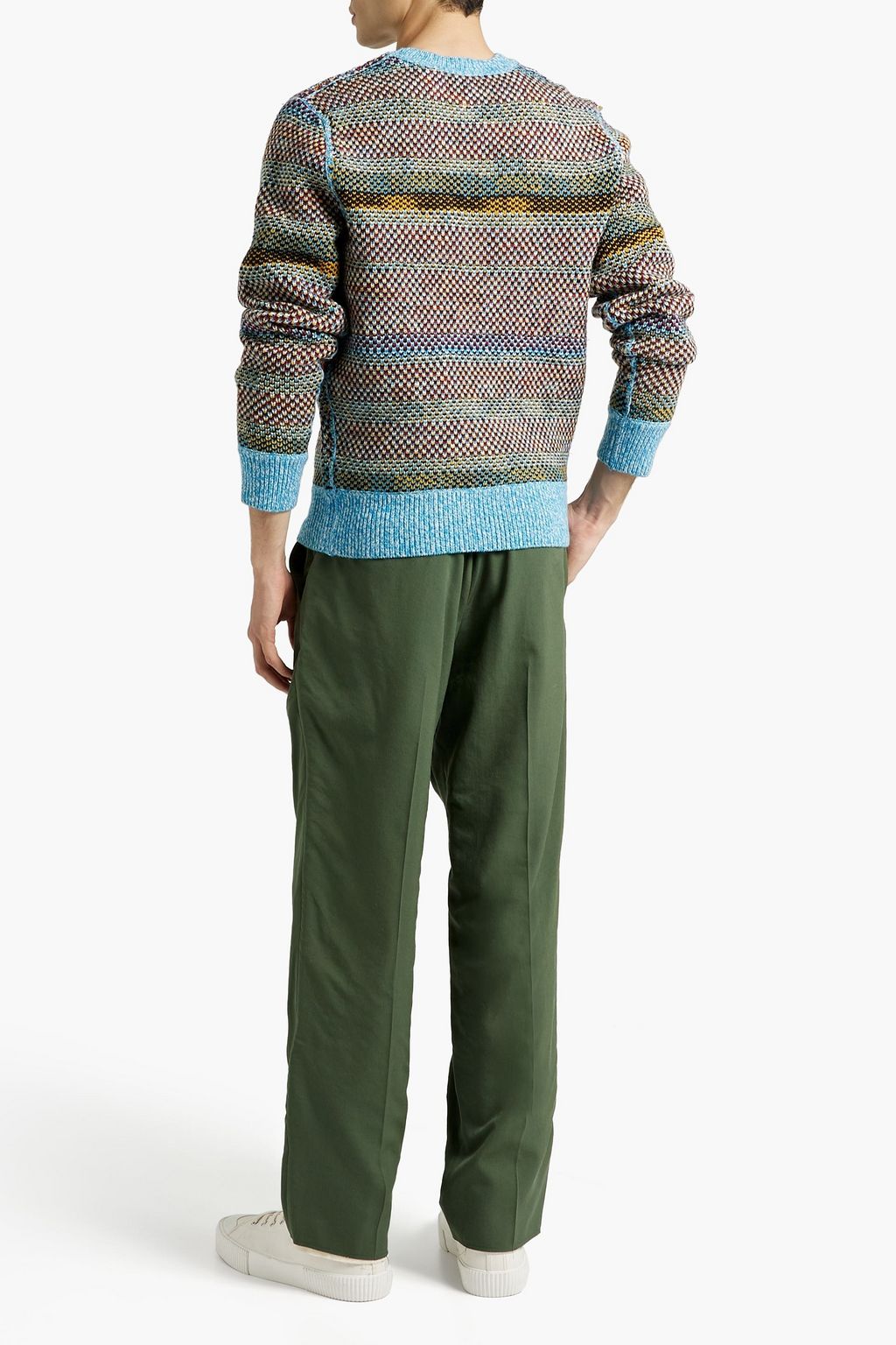 RAG & BONE Birdseye reversible jacquard-knit wool sweater