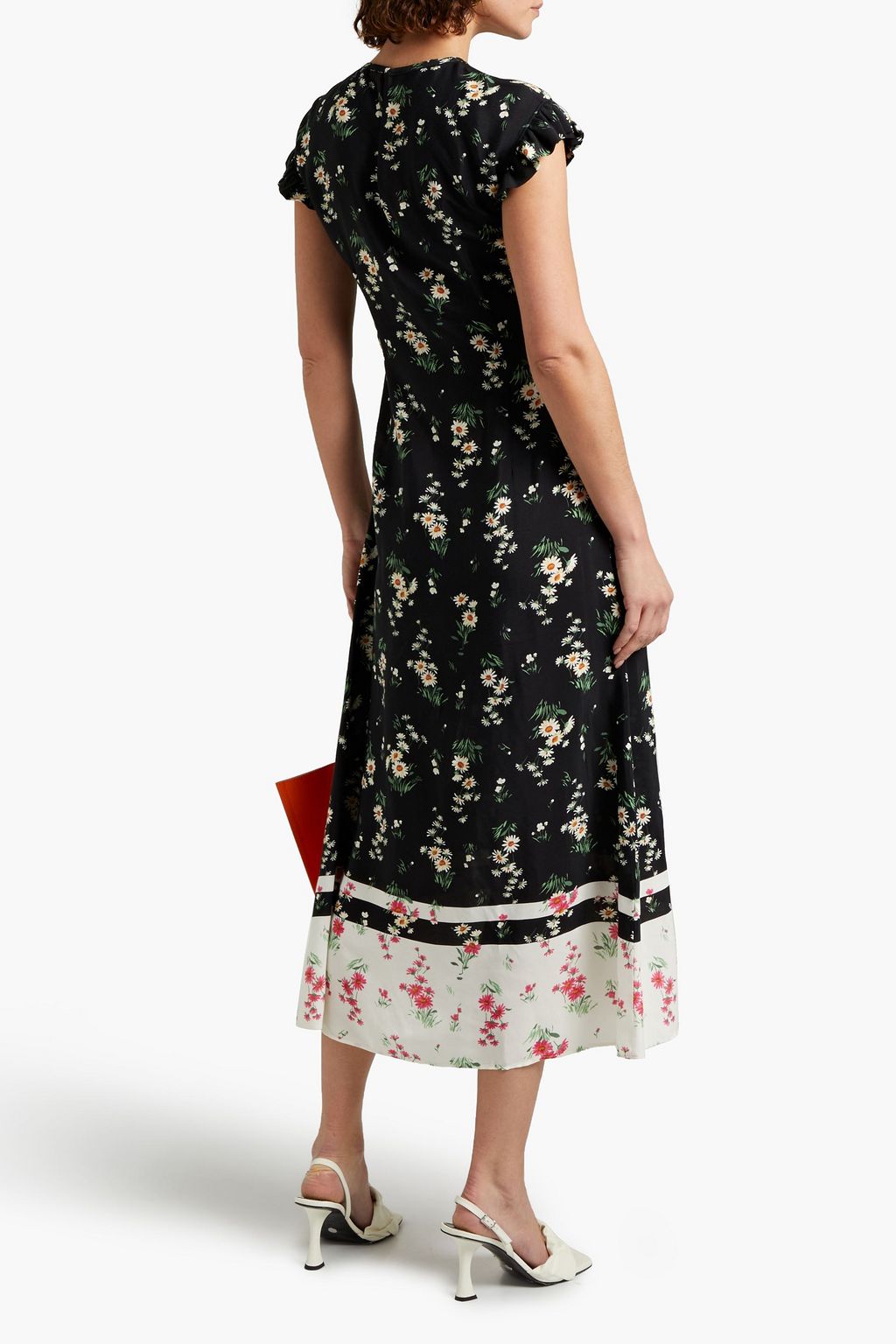 VIVETTA Floral-print crepe de chine midi dress