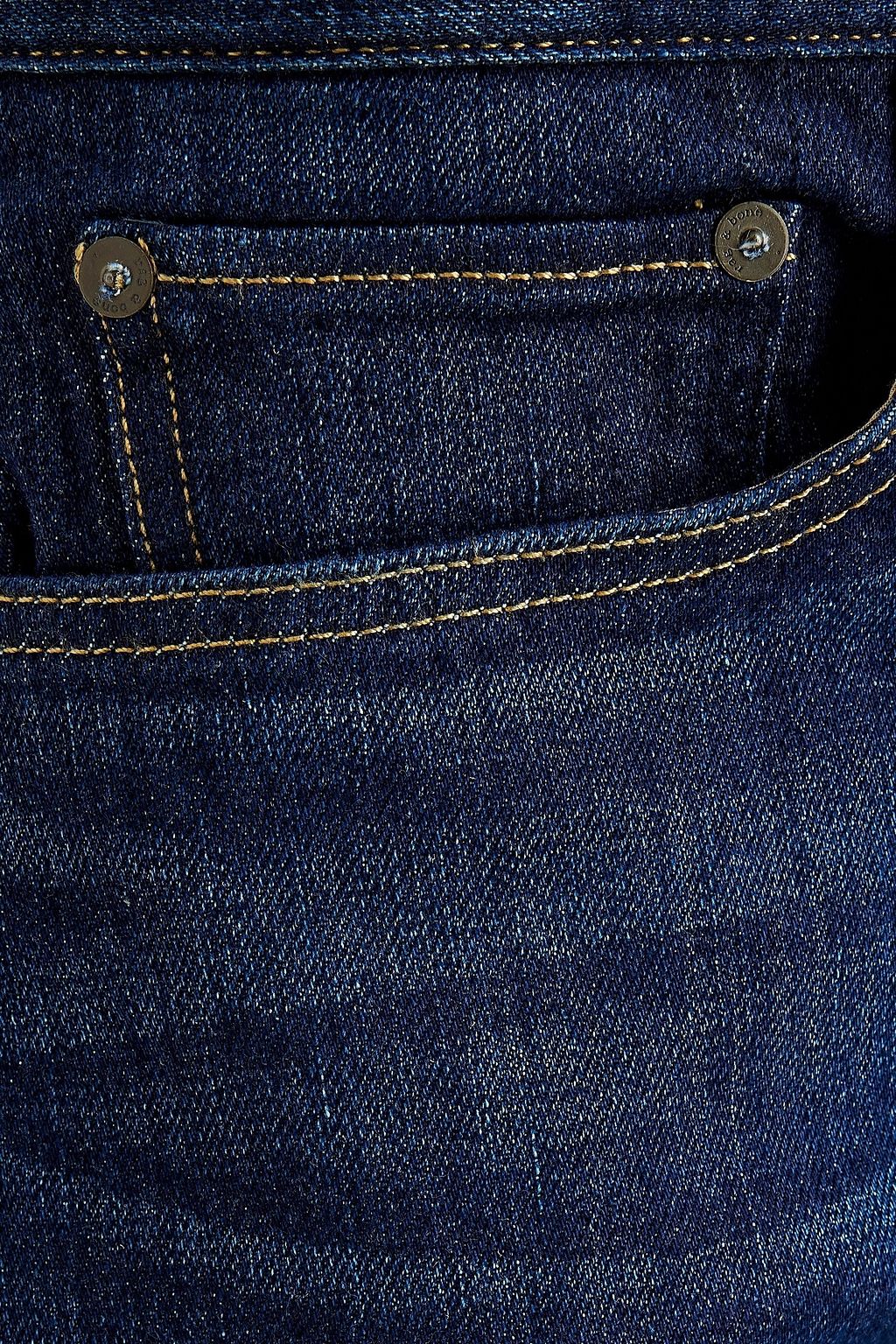 RAG & BONE Slim-fit logo-embroidered denim jeans