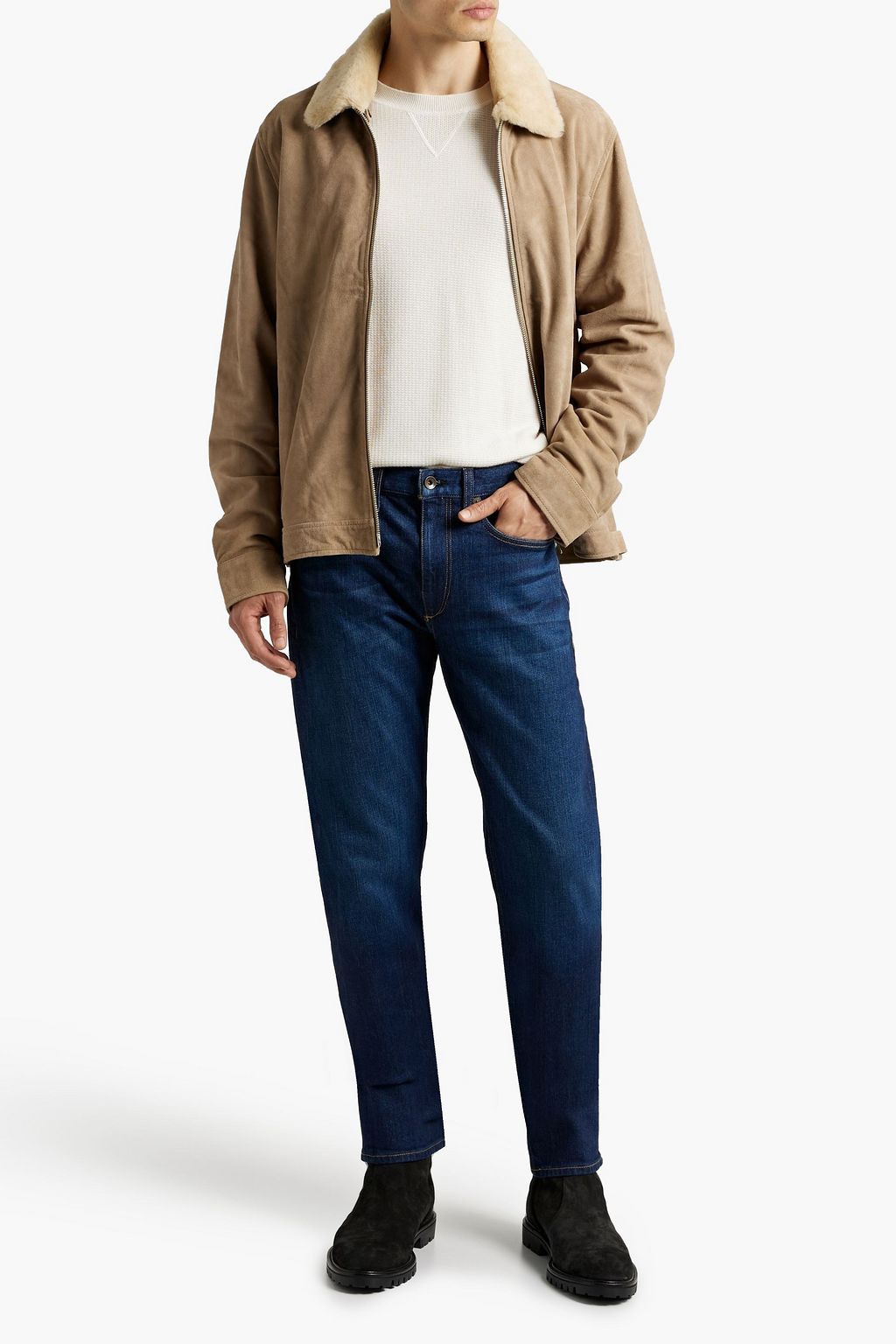 RAG & BONE Slim-fit logo-embroidered denim jeans