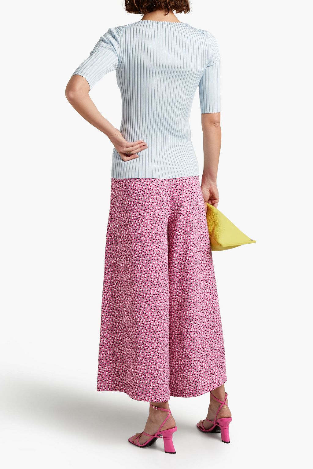 VIVETTA Floral-print crepe culottes