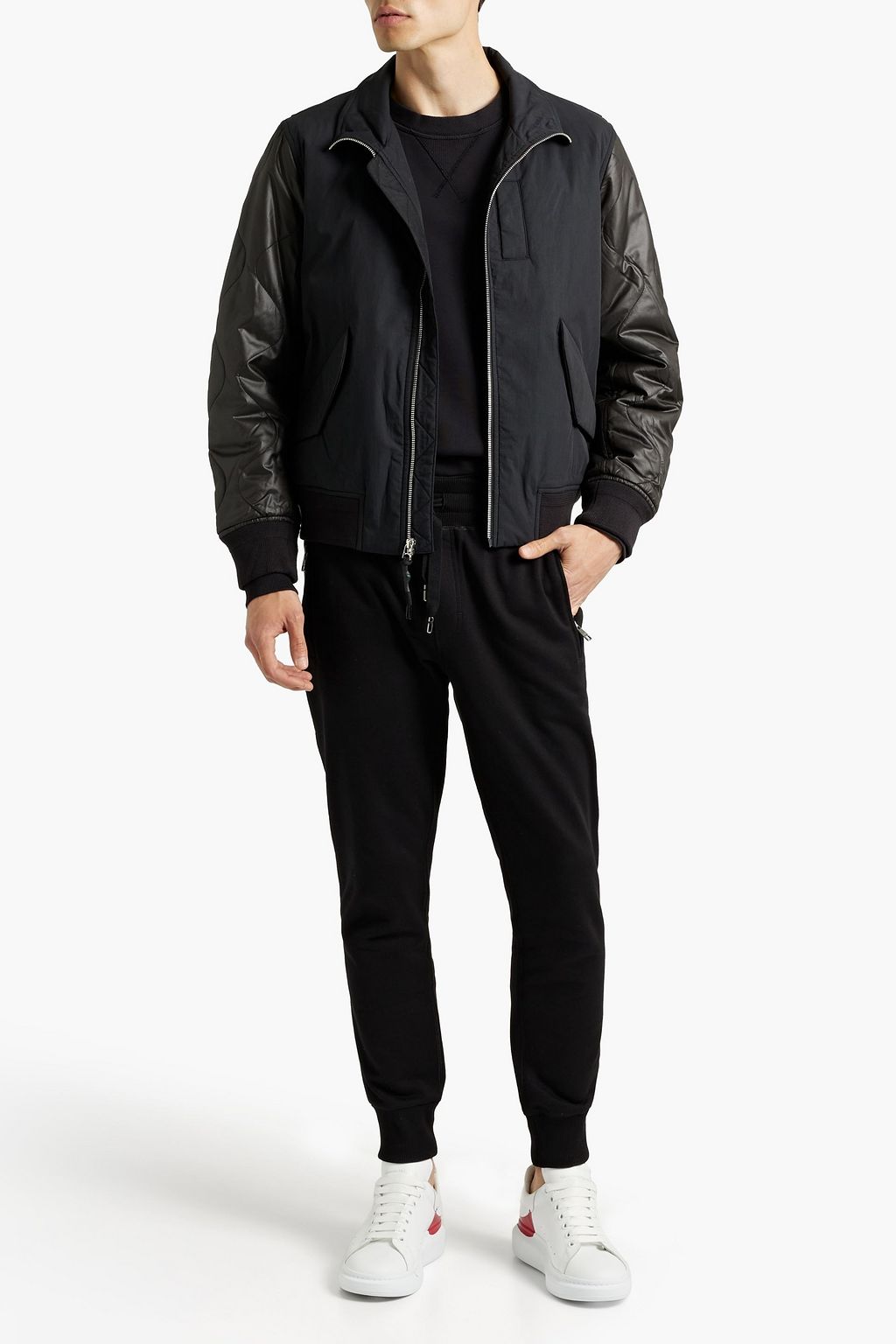 RAG & BONE M42 quilted shell and cotton-blend bomber jacket
