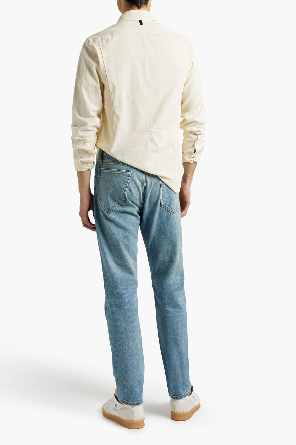 RAG & BONE Slim-fit logo-embroidered faded denim jeans
