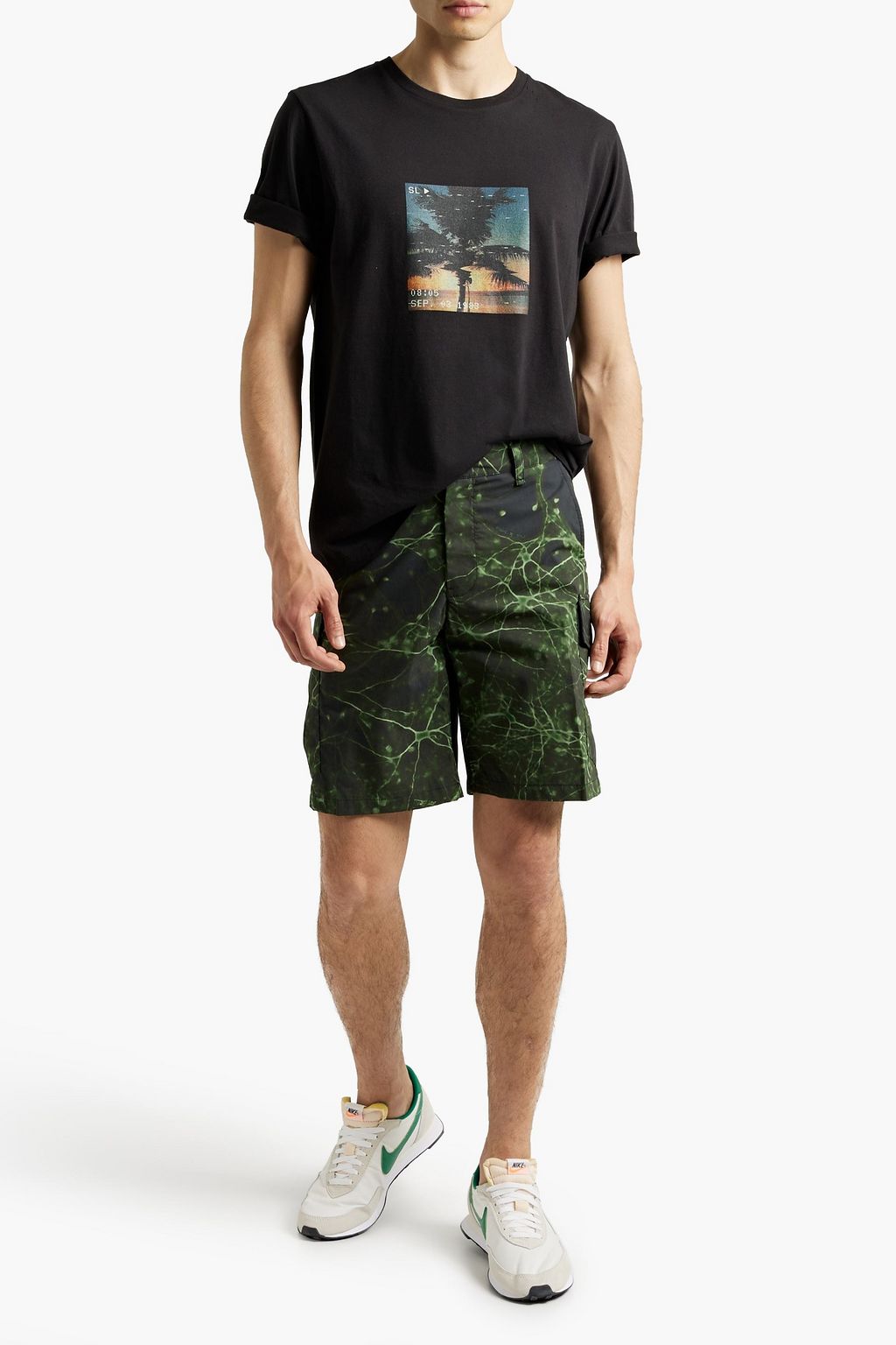 RAG & BONE Arkair Commando printed cotton-poplin shorts