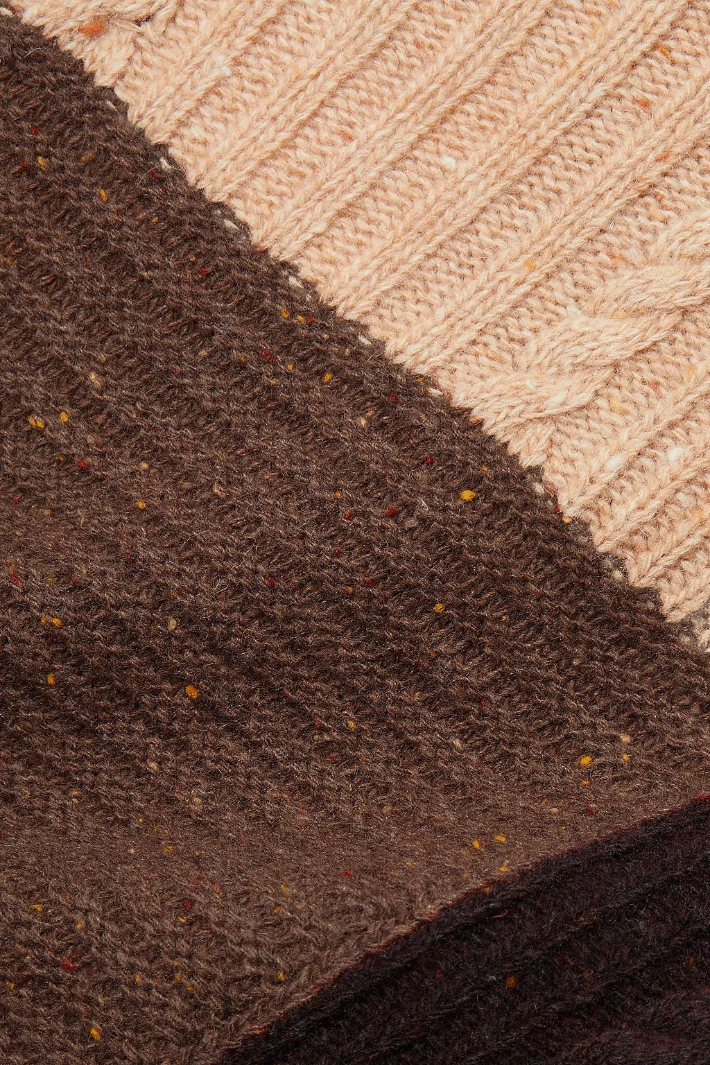 A.L.C. Wyatt patchwork-effect ribbed wool-blend turtleneck sweater