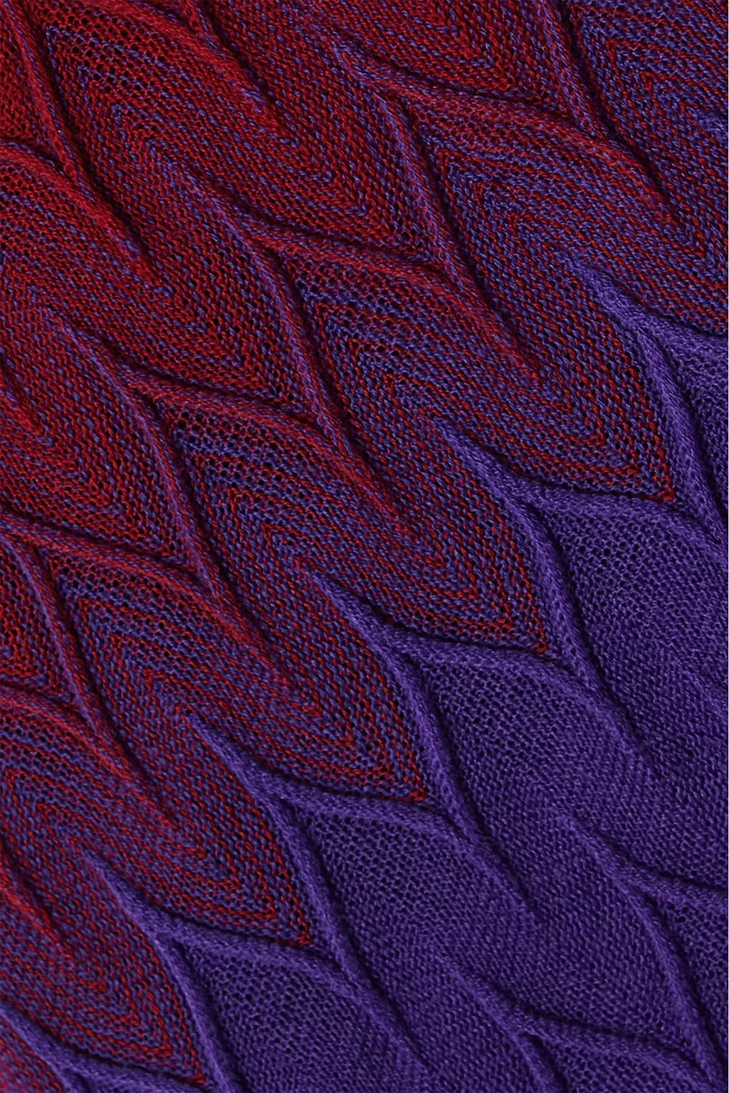 MISSONI Wrap-effect dégradé crochet-knit wool mini dress