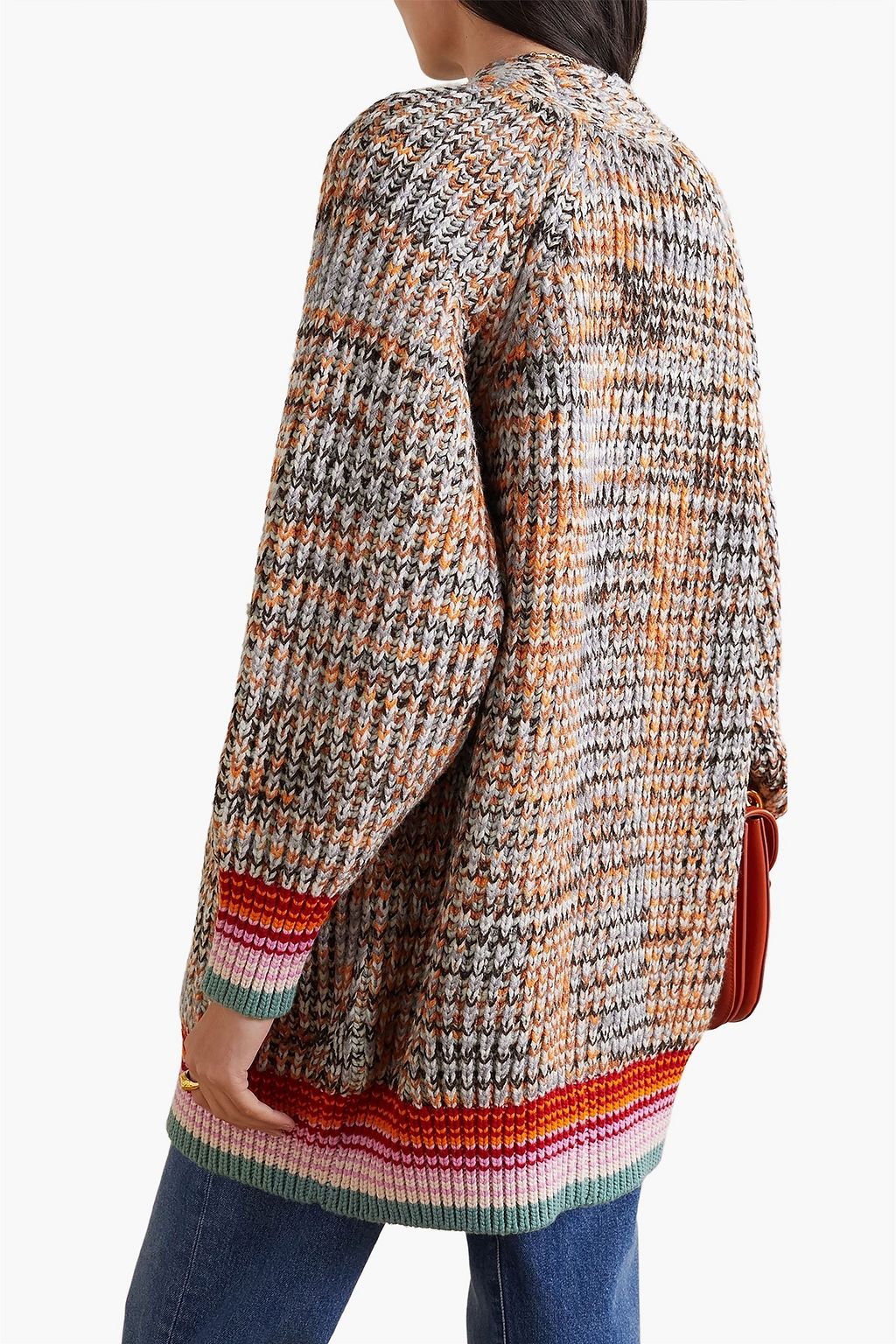 MISSONI Ribbed striped wool-blend cardigan