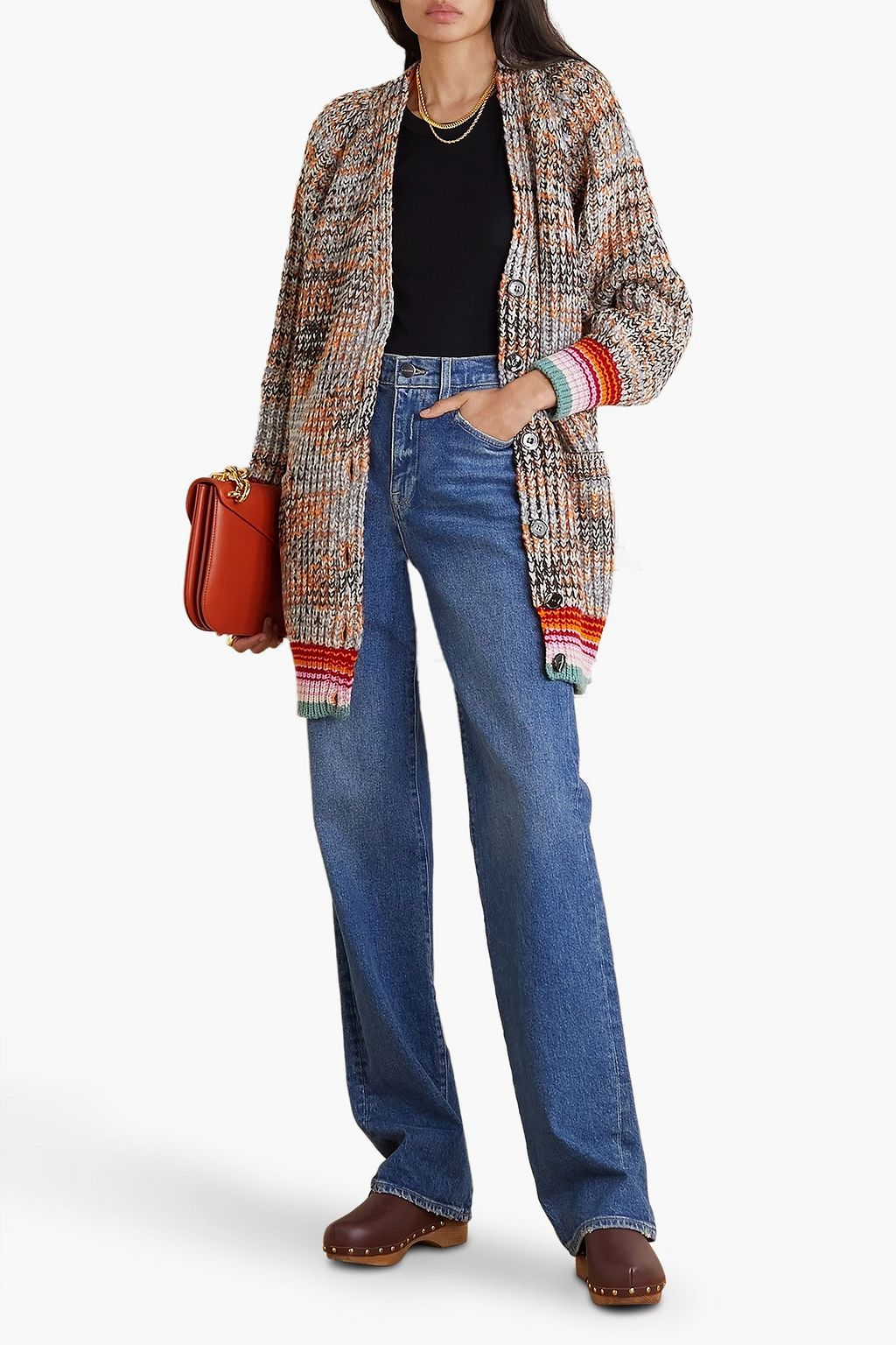 MISSONI Ribbed striped wool-blend cardigan