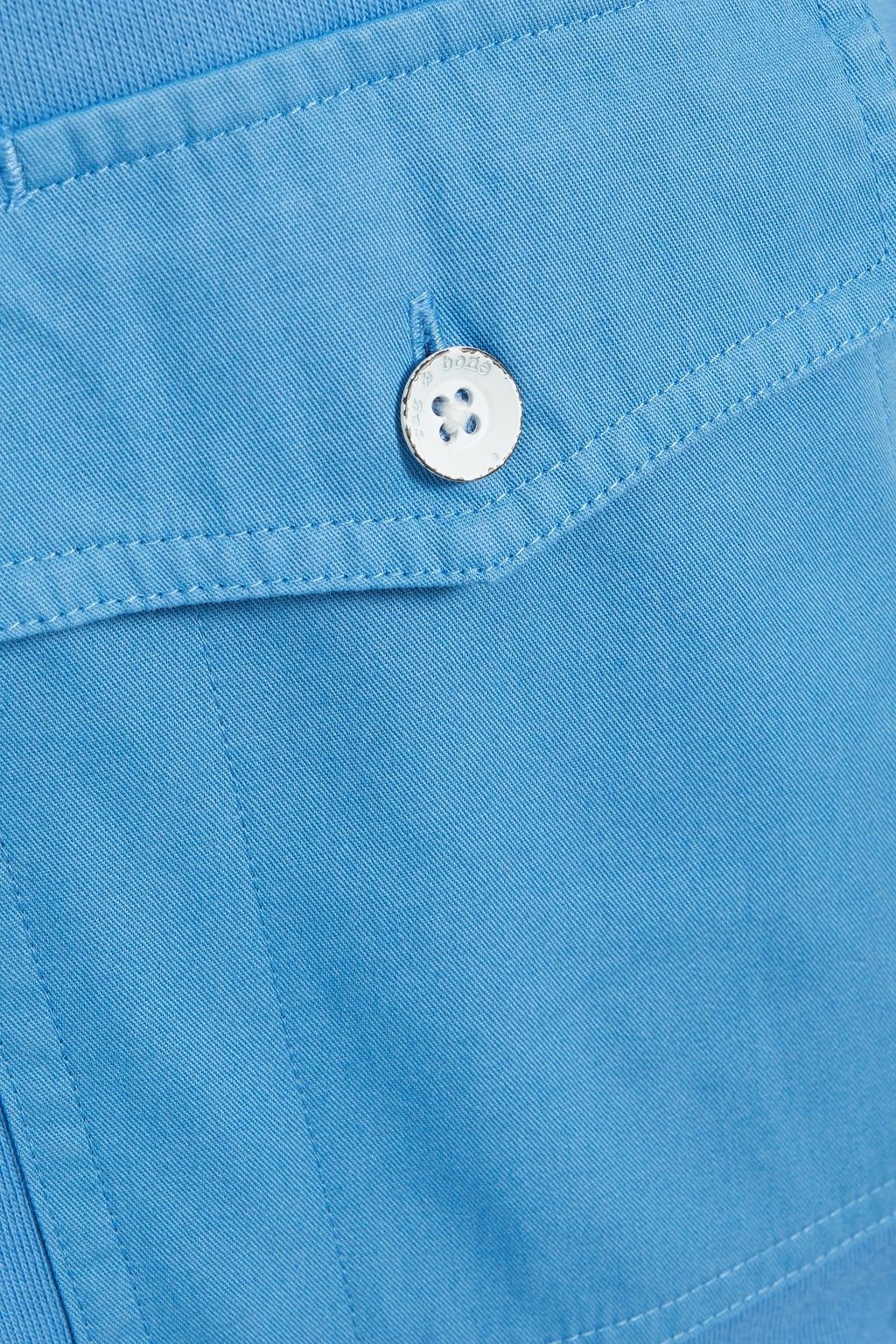 RAG & BONE Jack cotton twill-paneled cotton-jersey shirt