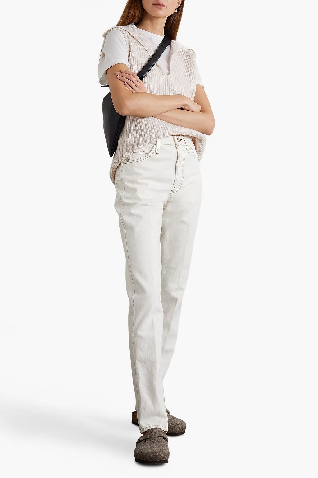 VINCE. Ribbed wool and cashmere-blend tank