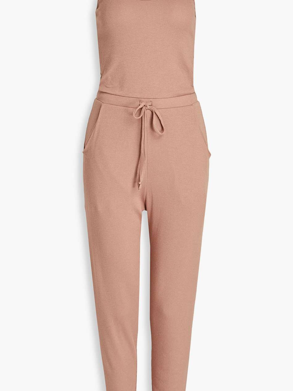 luxury ribbed jersey jumpsuit