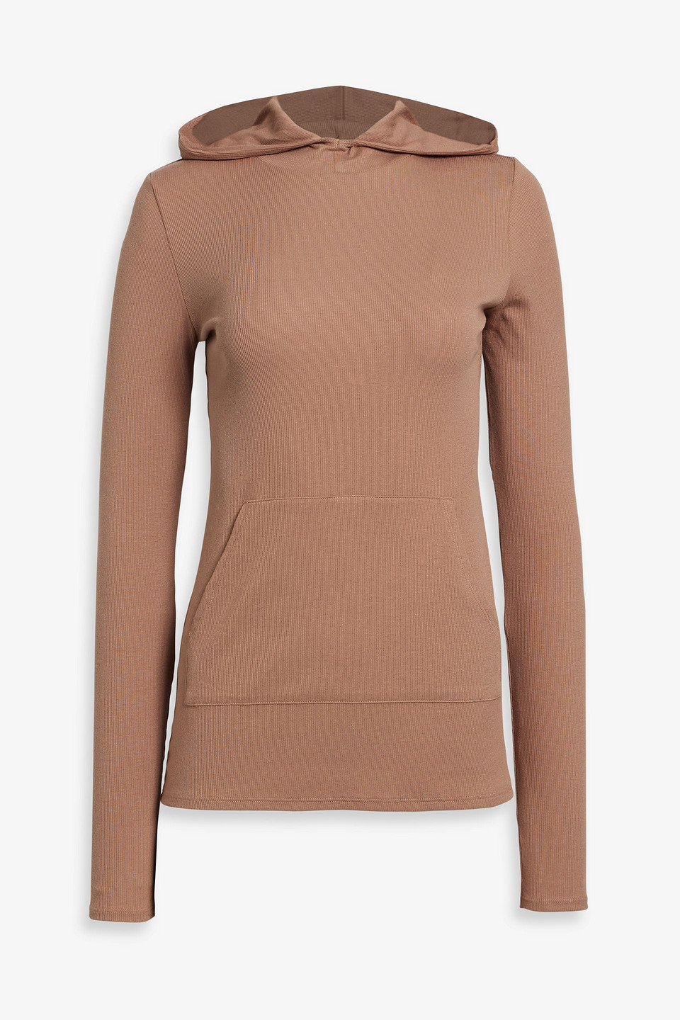 Commando Ribbed stretch Pima cotton and modal-blend jersey hoodie