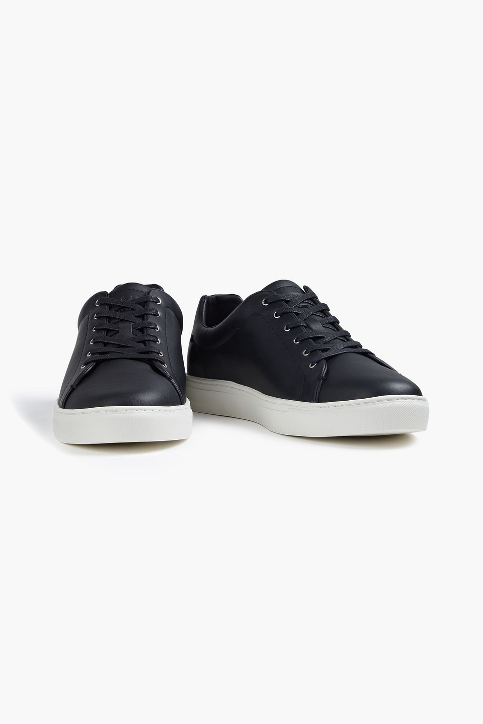 Rag & Bone Kent Embossed Two-tone Leather Trainers In Black