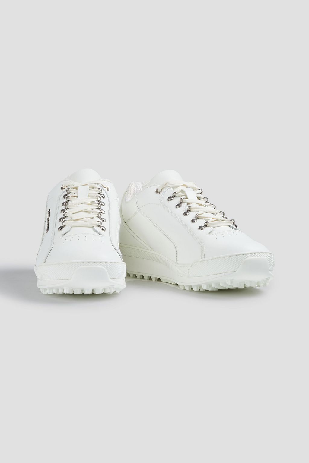 SAINT LAURENT Alpha logo-appliquéd leather sneakers