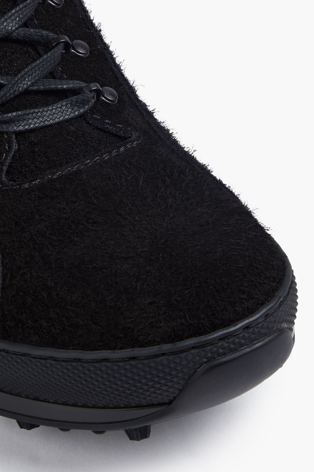 SAINT LAURENT Alpha logo-appliquéd brushed suede sneakers