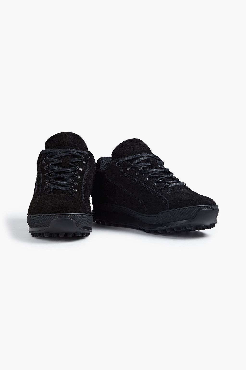 SAINT LAURENT Alpha logo-appliquéd brushed suede sneakers