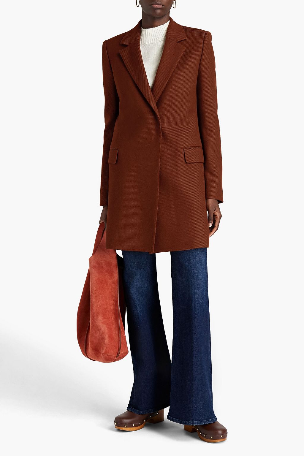 ACNE STUDIOS معطف من قماش الدريل المصنوع من مزيج القطن والصوف