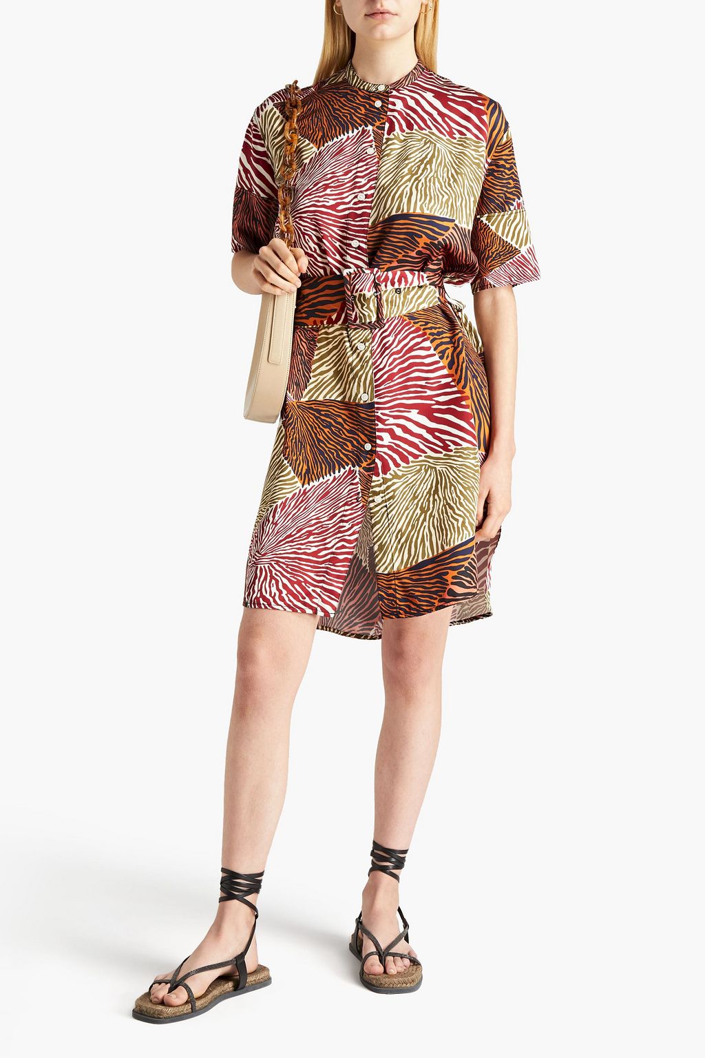 BY MALENE BIRGER Cebina printed satin-twill shirt dress