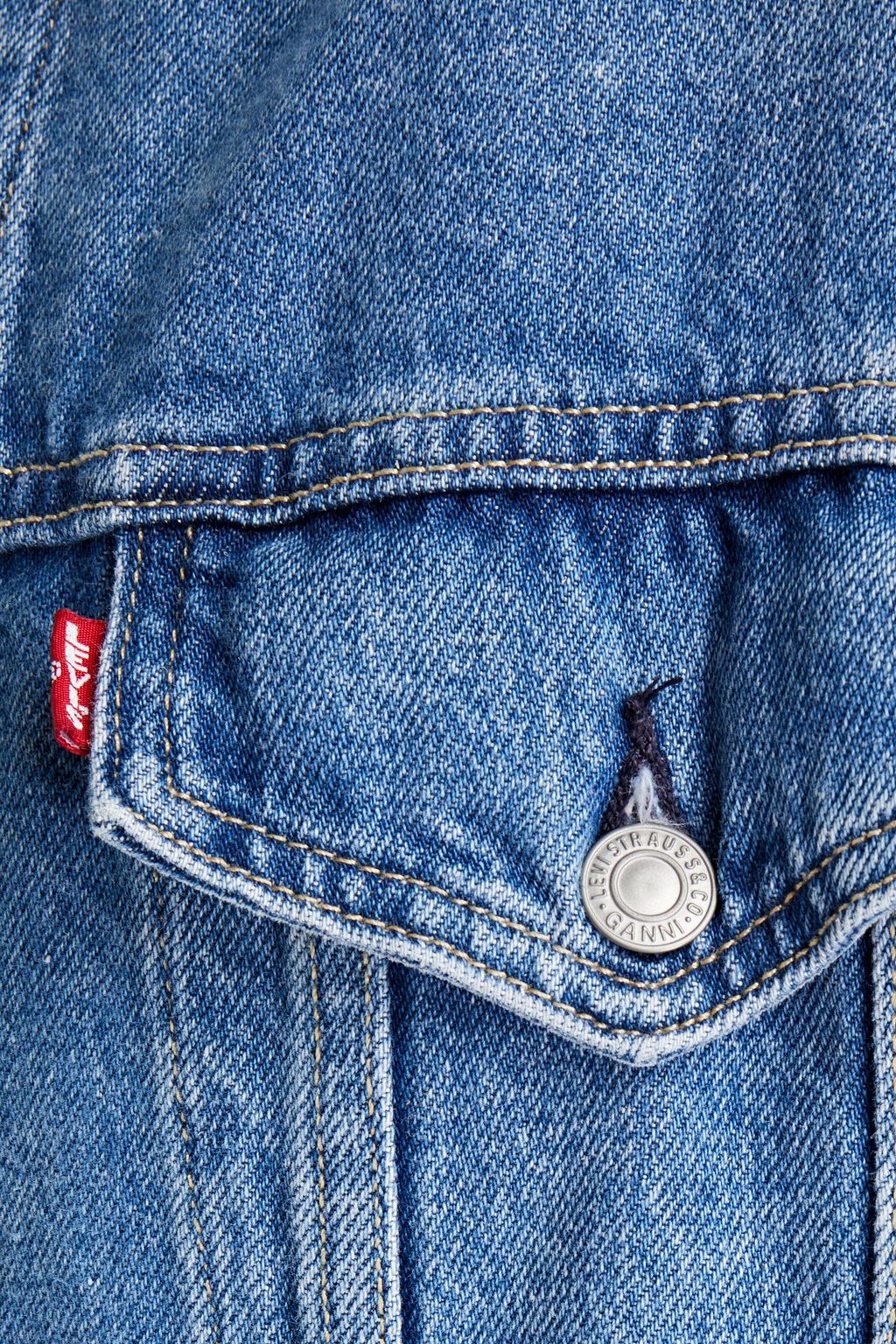 GANNI X LEVI'S Oversized gathered cotton and hemp-blend denim shirt dress