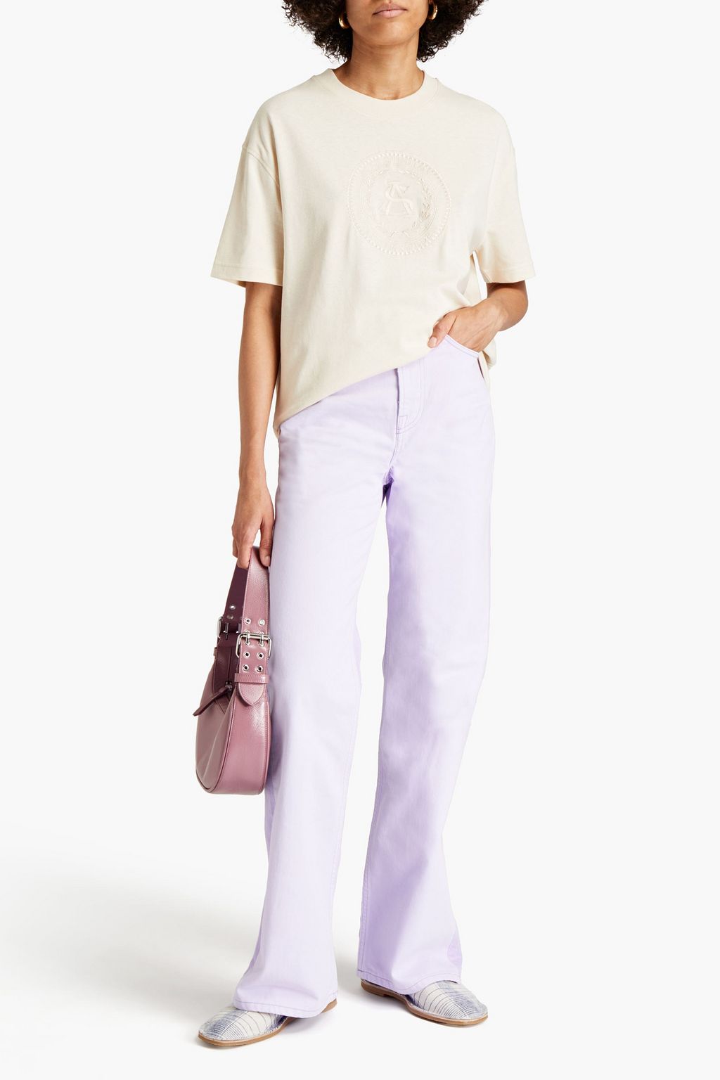 ACNE STUDIOS T-Shirt aus Baumwoll-Jersey mit Stickereien
