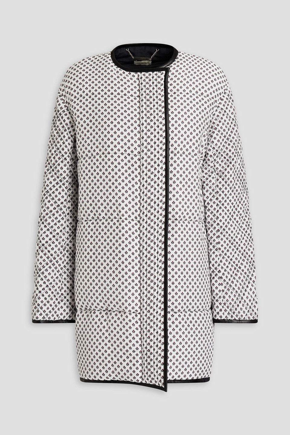 By Malene Birger Quilted Printed Cotton And Silk-blend Coat In White