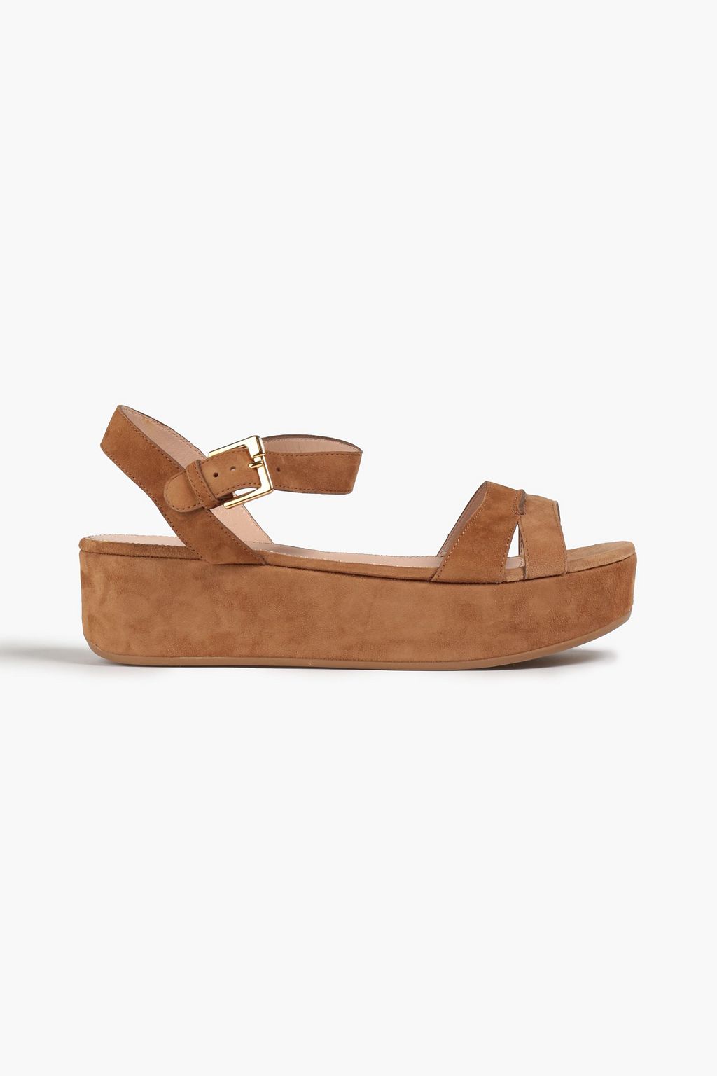 Light brown Suede platform sandals 