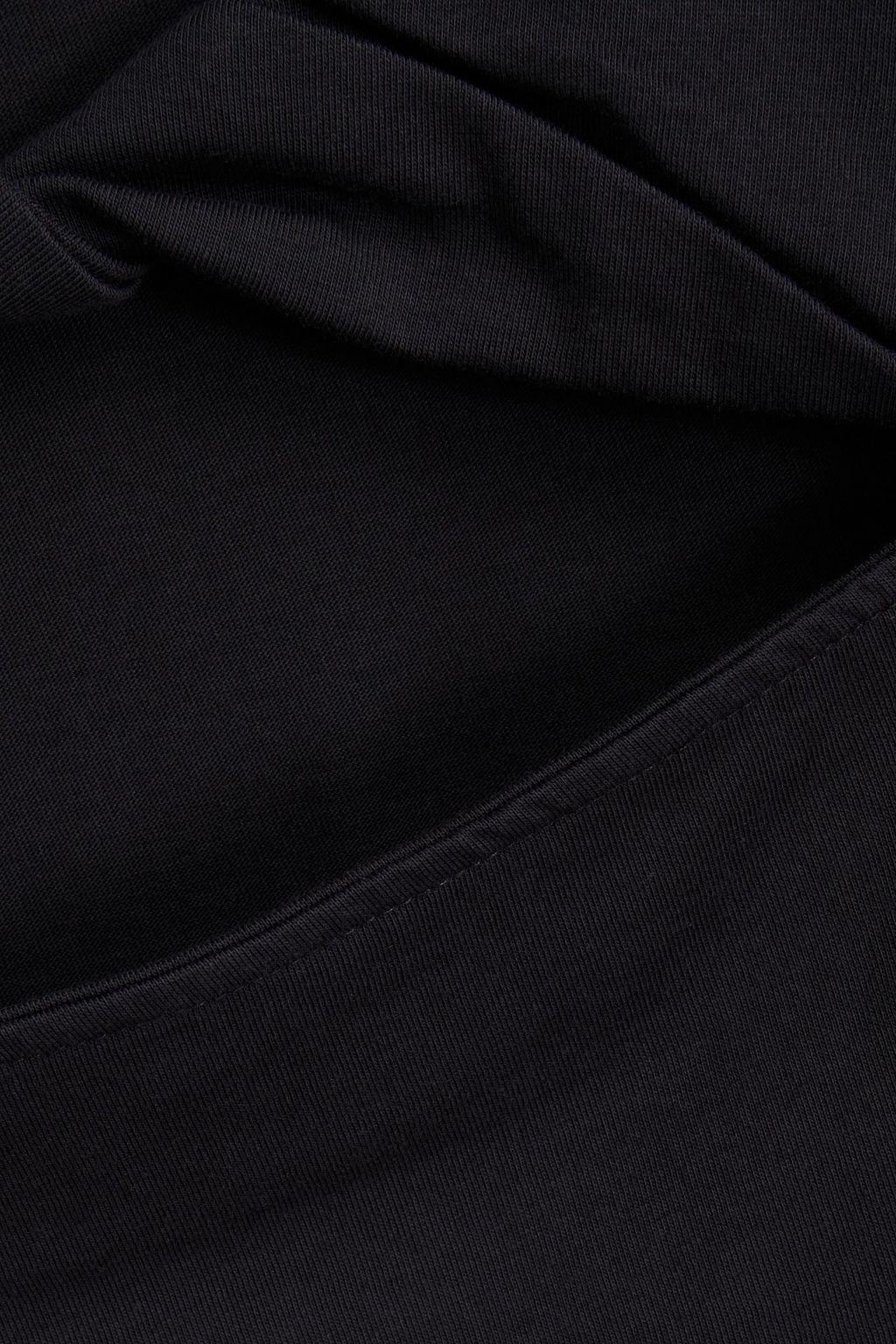 GANNI Twisted cutout organic cotton-jersey T-shirt
