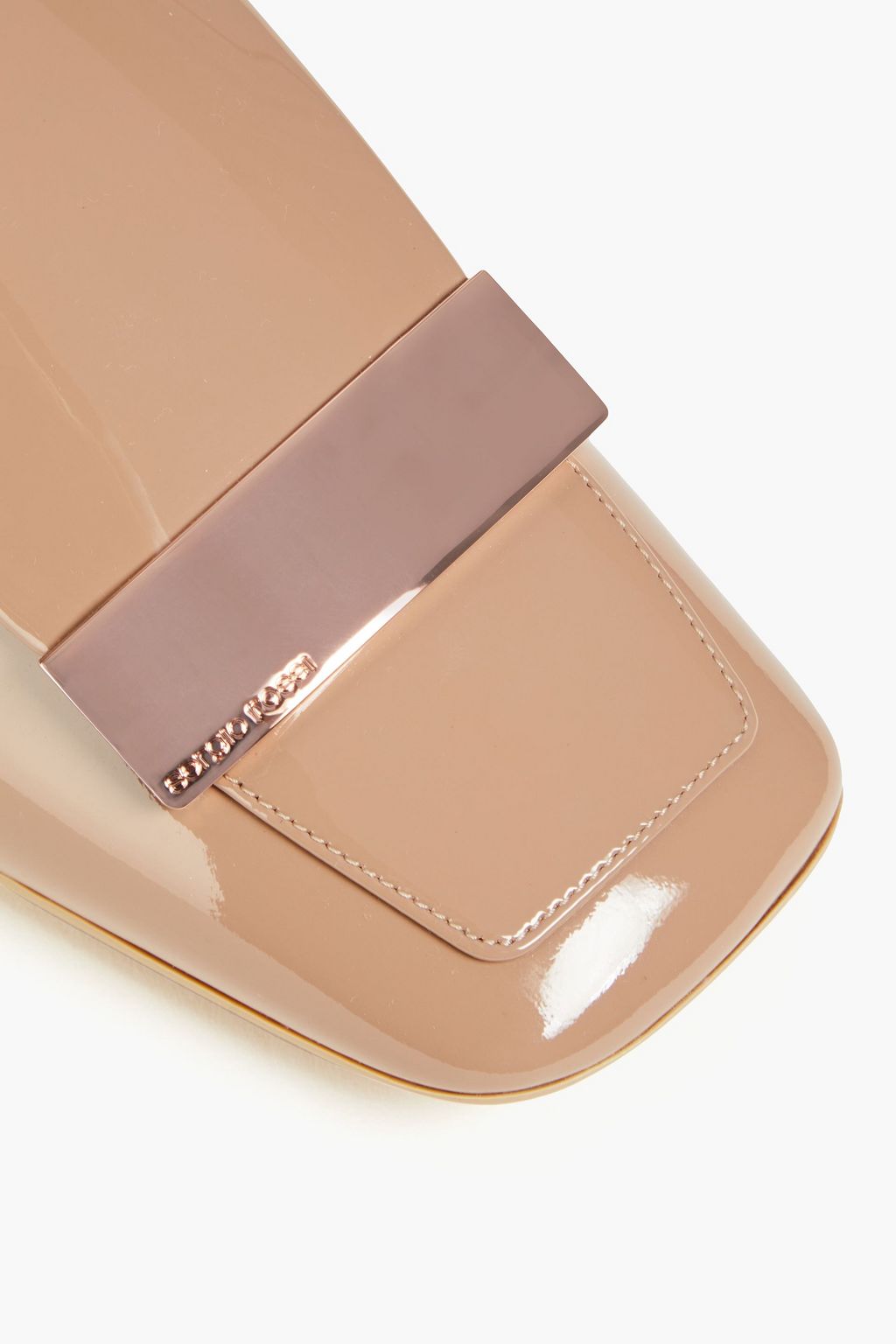 SERGIO ROSSI sr1 patent-leather collapsible-heel loafers