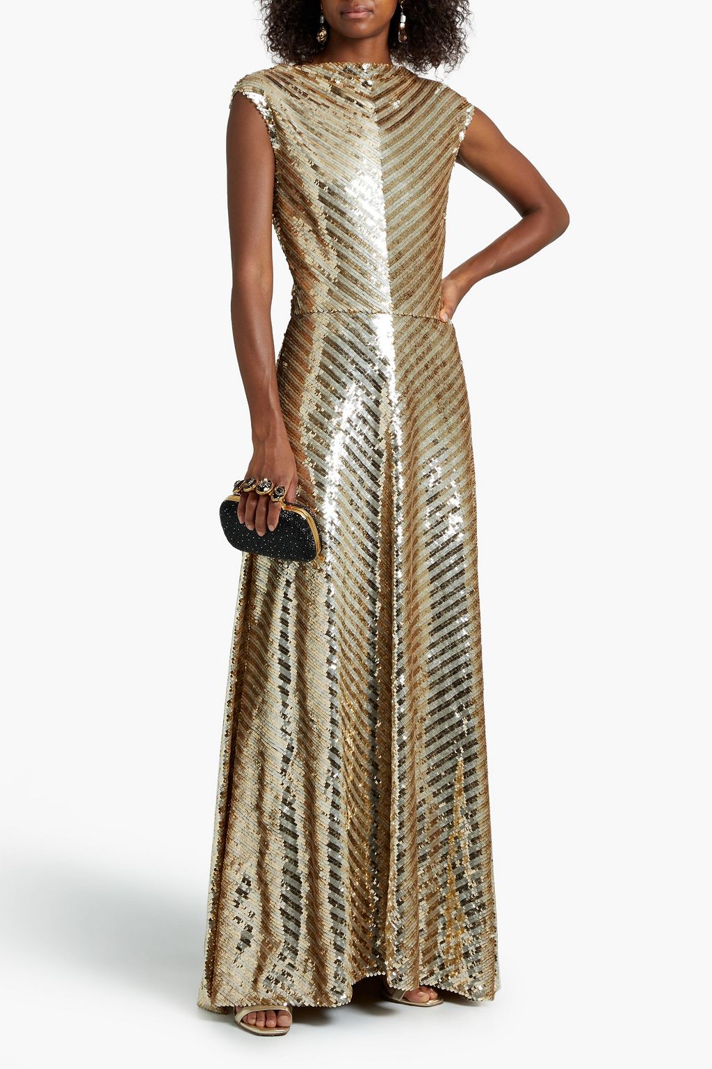 VALENTINO GARAVANI Sequined crepe gown