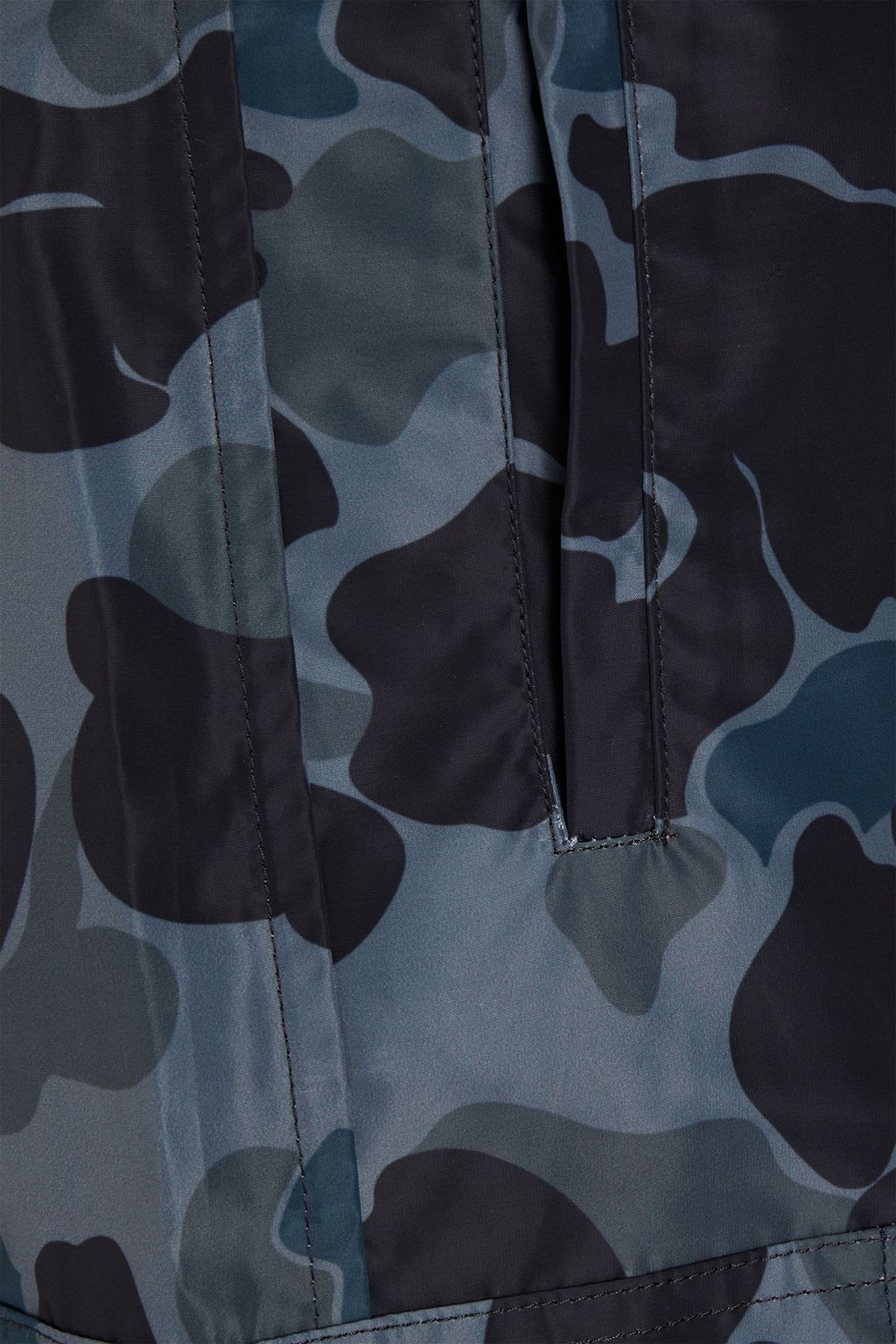 PALM ANGELS Mid-length printed shell swim shorts