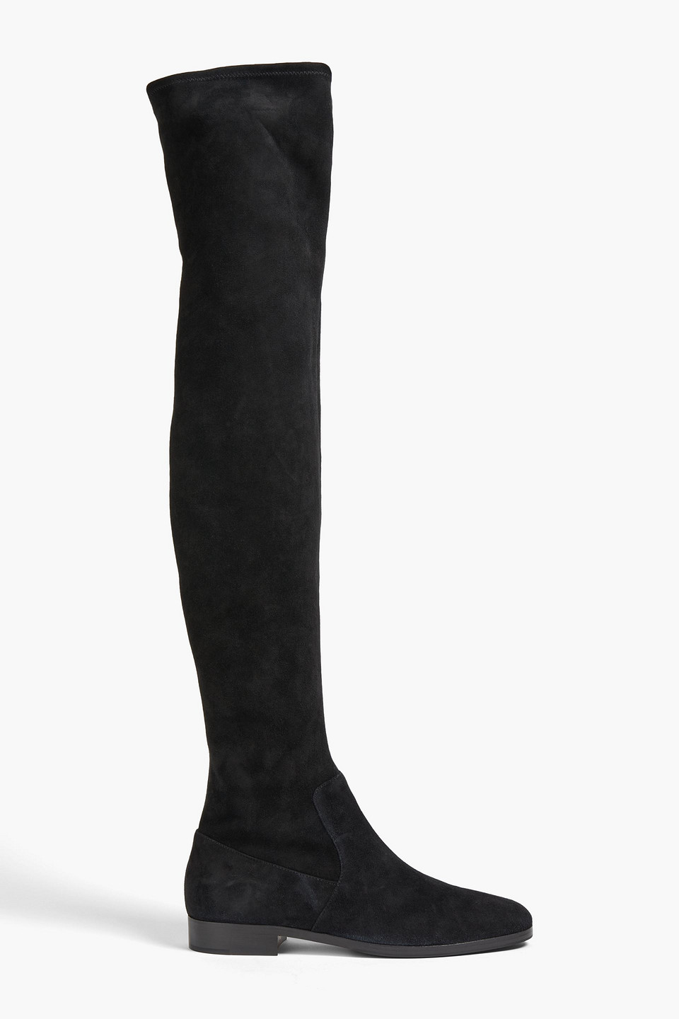 Sergio Rossi Stretch-suede Over-the-knee Boots In Black