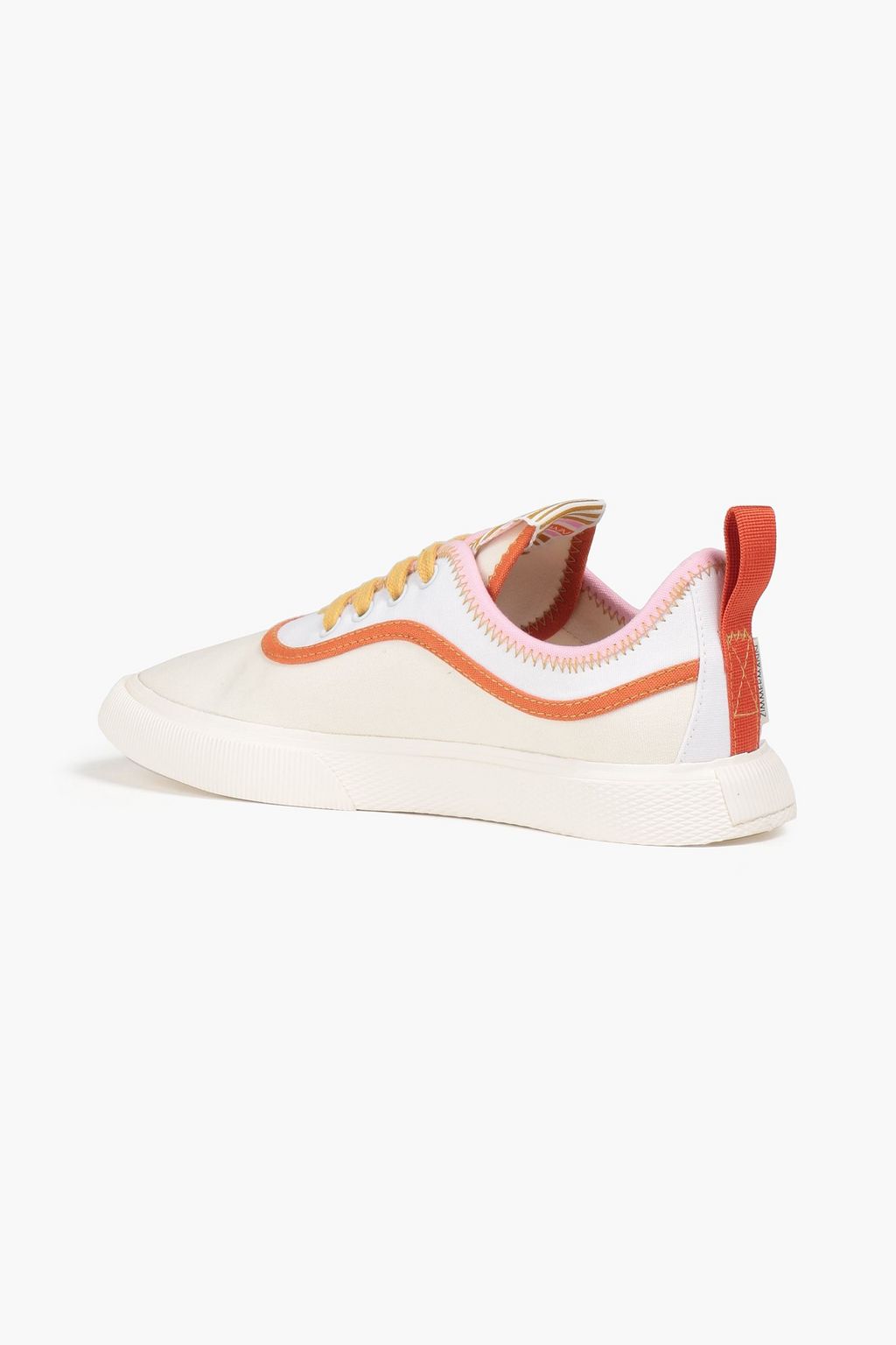 ZIMMERMANN Sneakers aus Canvas mit Raffiabastimitat-Einsätzen