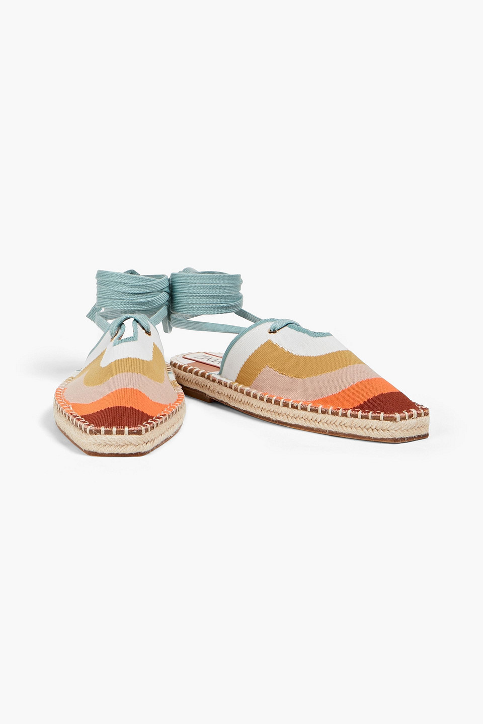 Shop Zimmermann Jacquard-knit Espadrilles In Mustard