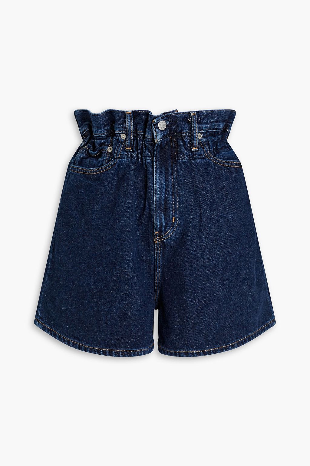 GANNI X LEVI'S Ruffled-trimmed denim shorts | Sale up to 70% off | THE  OUTNET