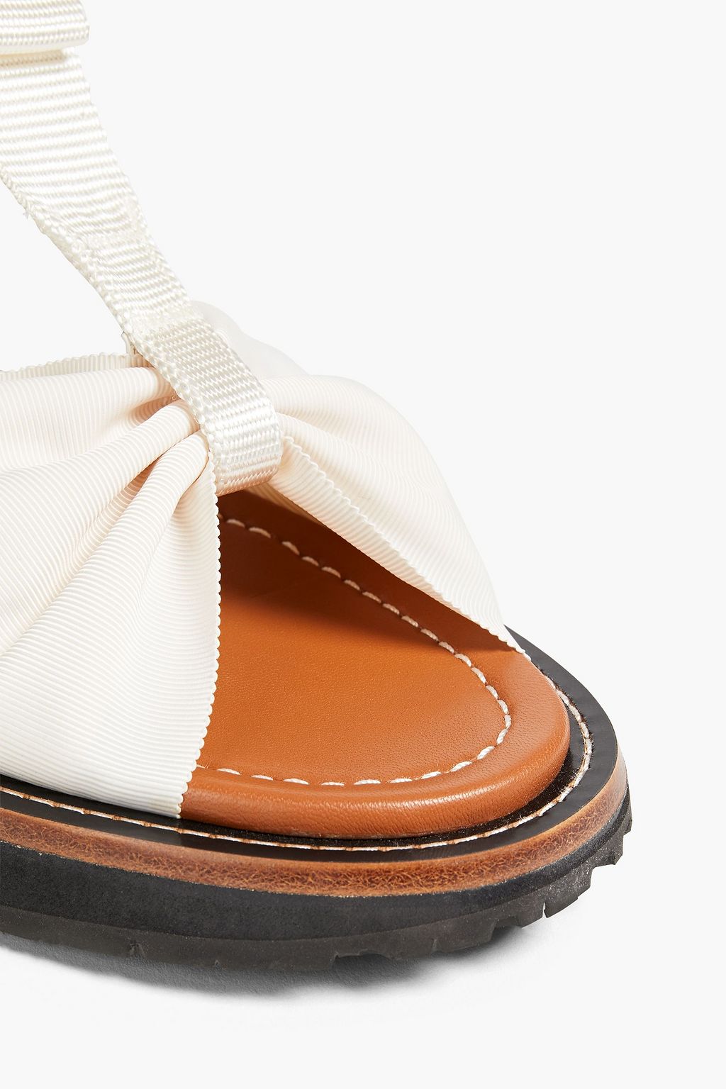 ZIMMERMANN Gathered grosgrain and ottoman sandals