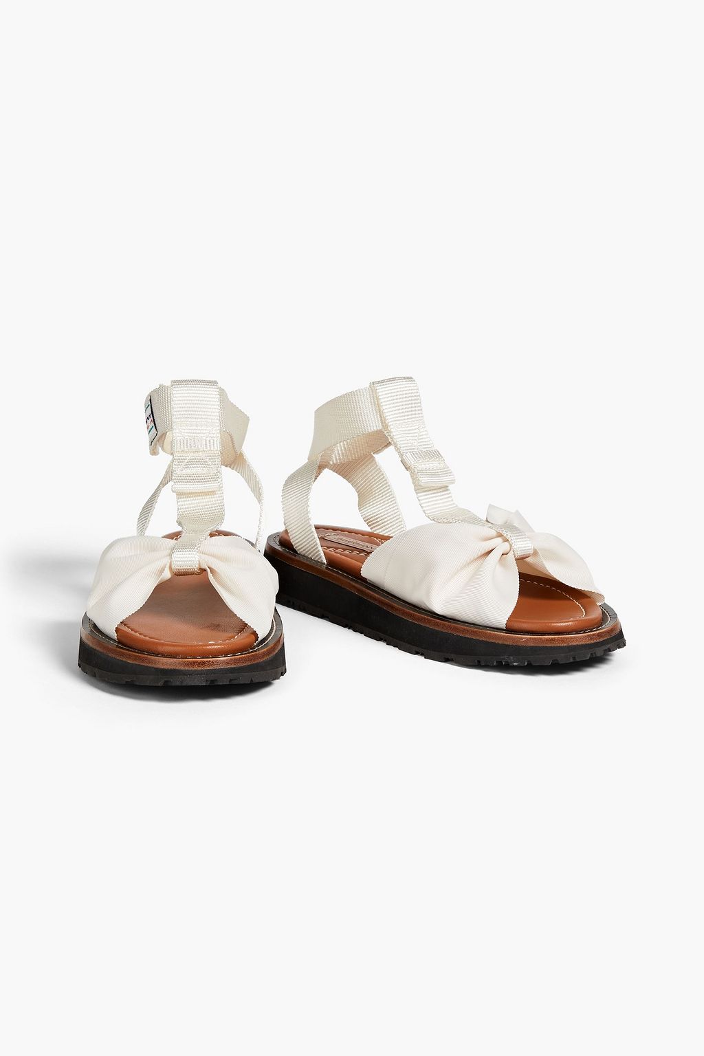ZIMMERMANN Gathered grosgrain and ottoman sandals
