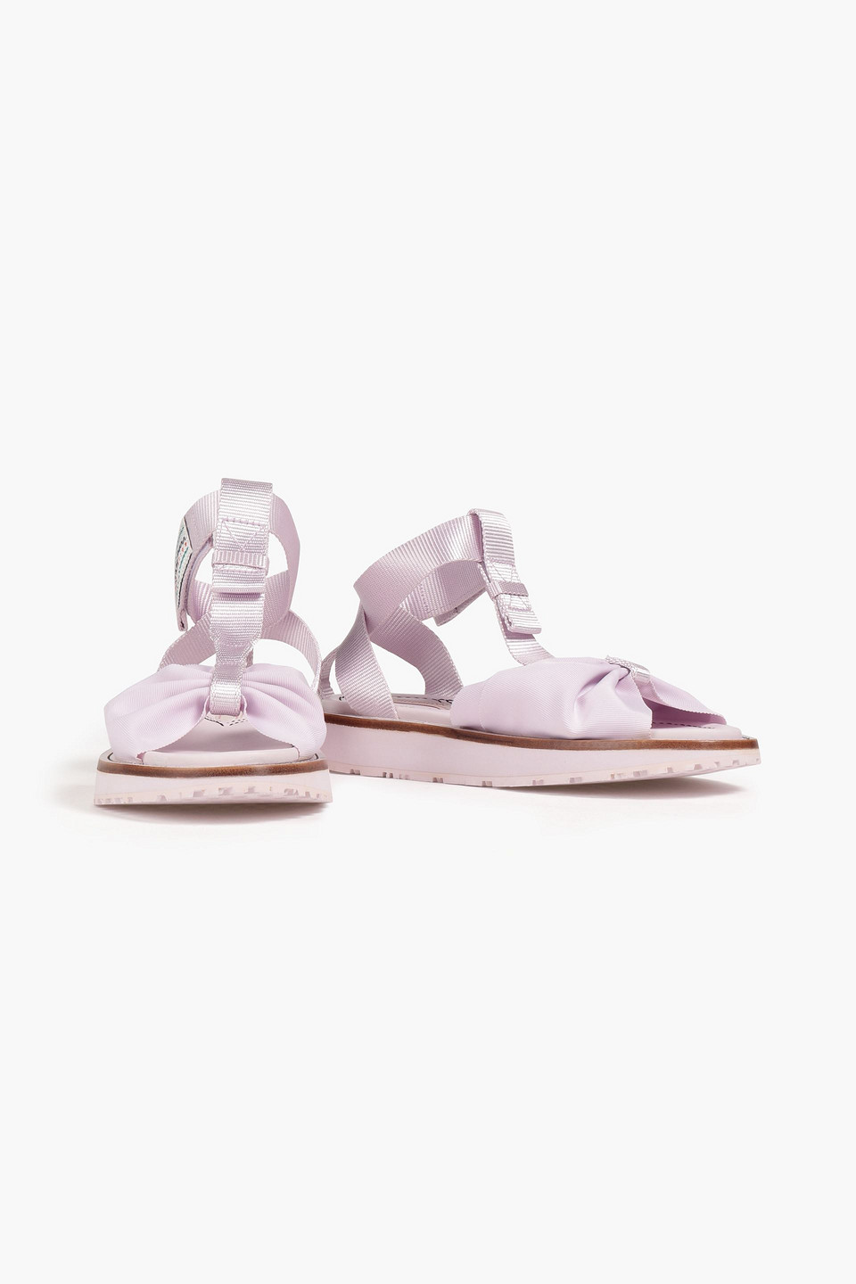 Zimmermann Gathered Grosgrain And Ottoman Sandals In Lilac